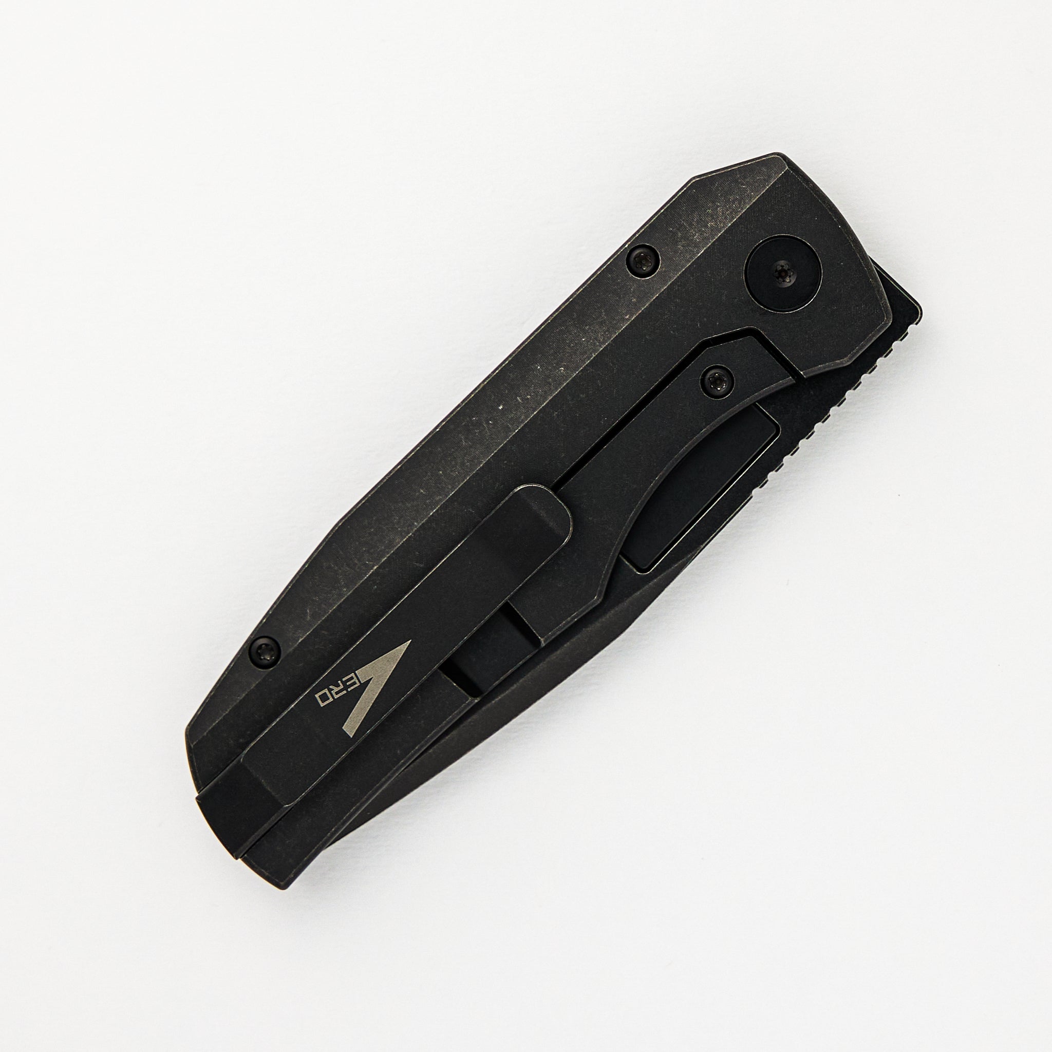 Nova Blackwash Drop Point CPM Magnacut Blade Blackwash Titanium Handle Frame Lock