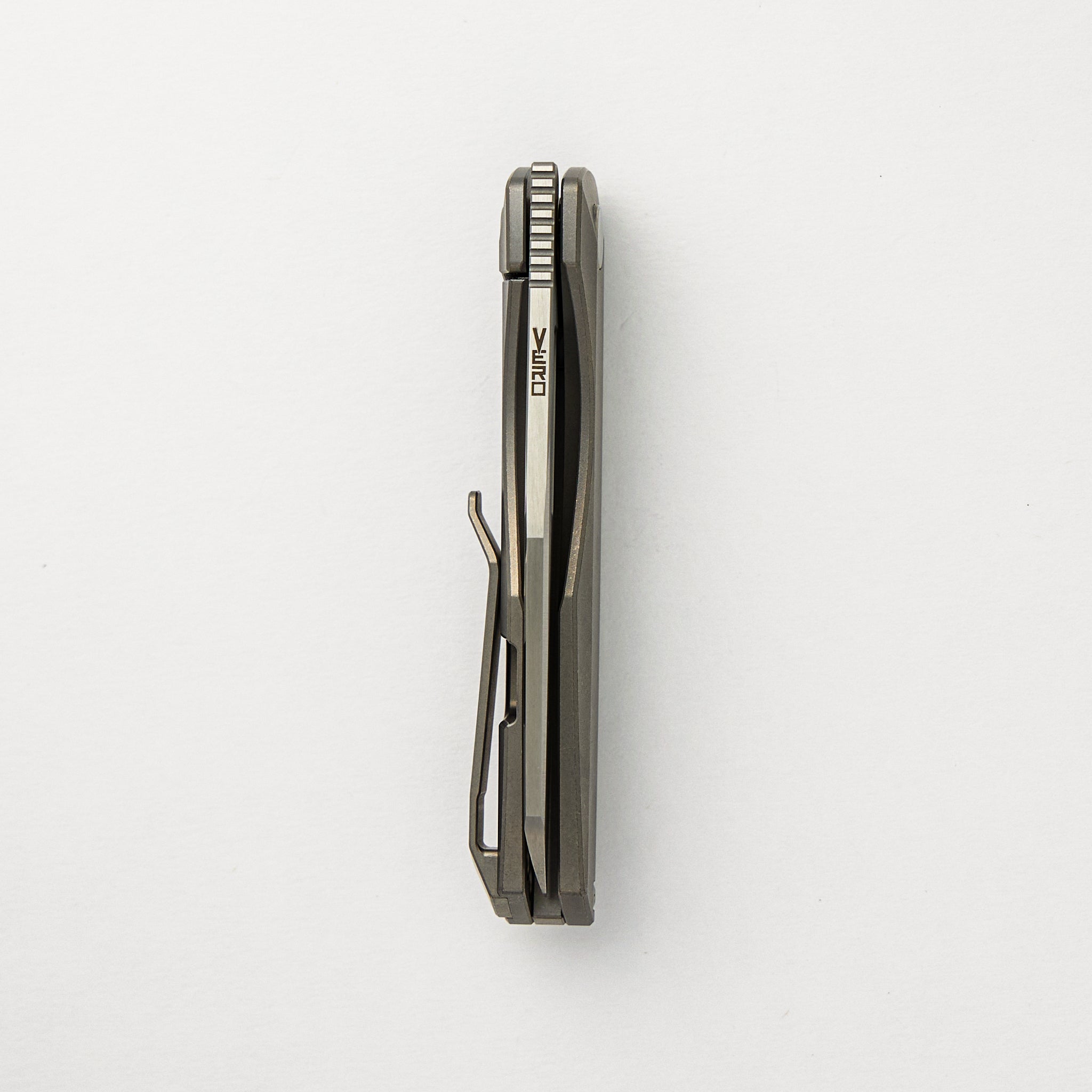 Axon Frame Lock Mini Hand Satin M390 Sheepsfoot Blade Stonewash Titanium Handle
