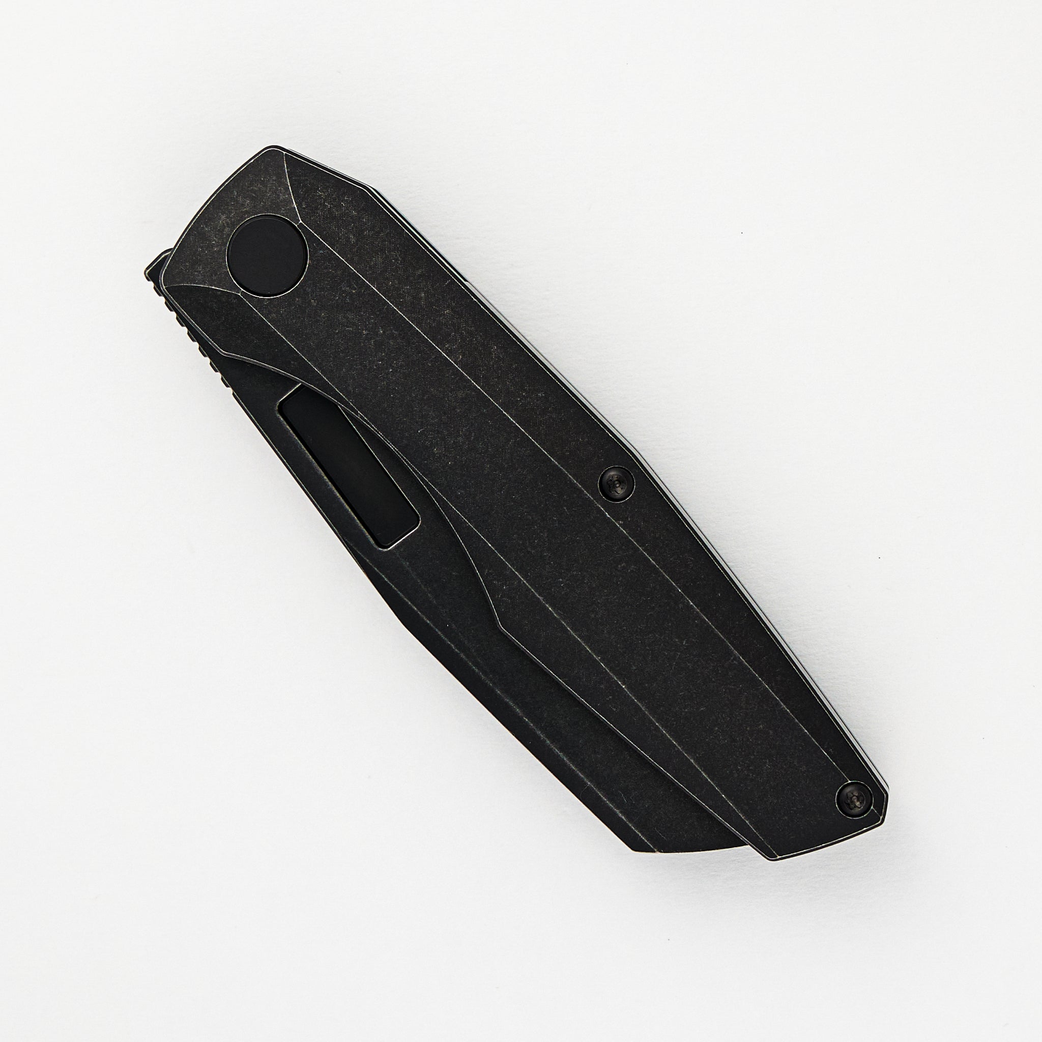 Axon Blackwash Sheepsfoot M390 Blade Blackwash Titanium Handle Liner Lock