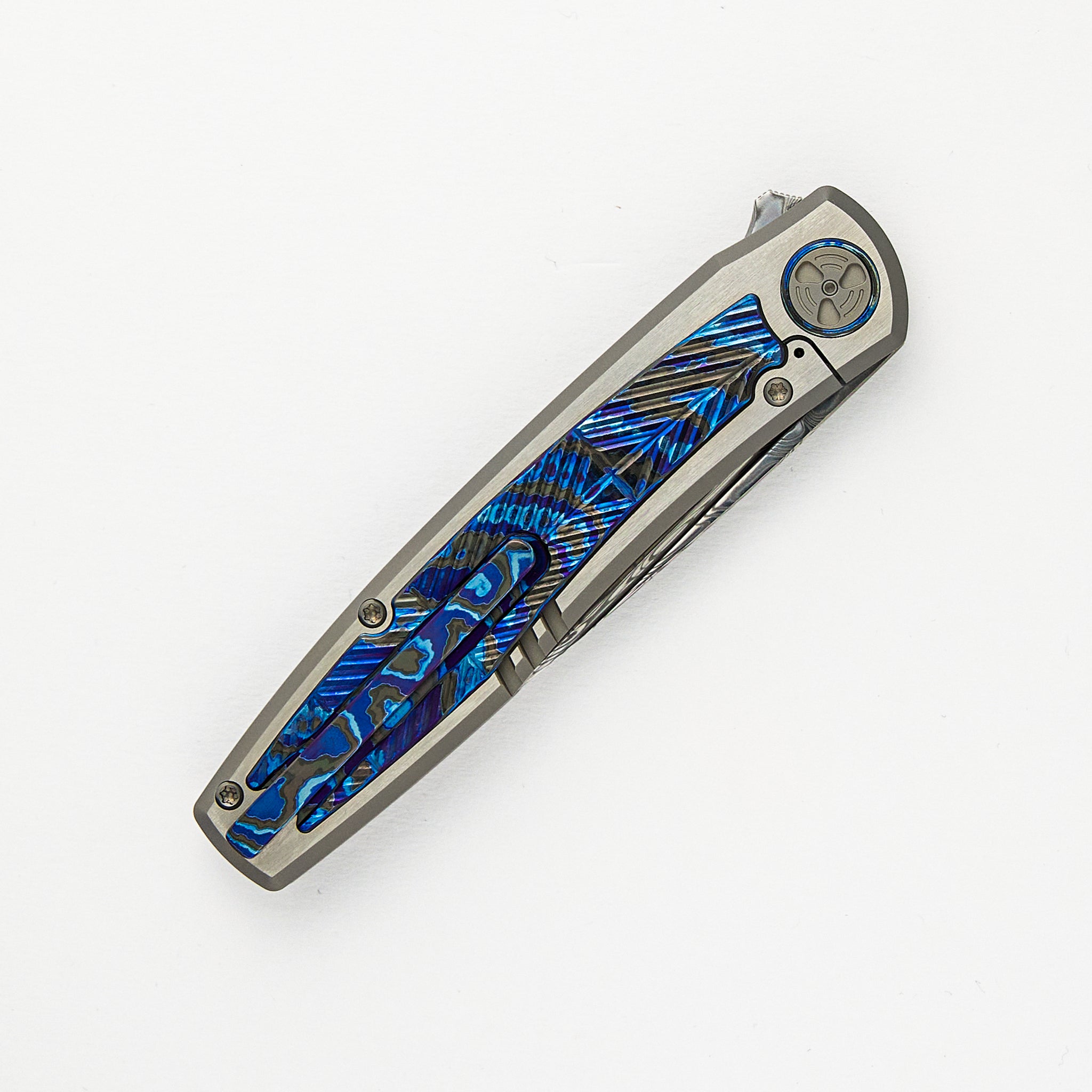 Gorizont - Mach 3 - Damasteel Blade - Titanium/DarkTi Handle (AG Knives Design)