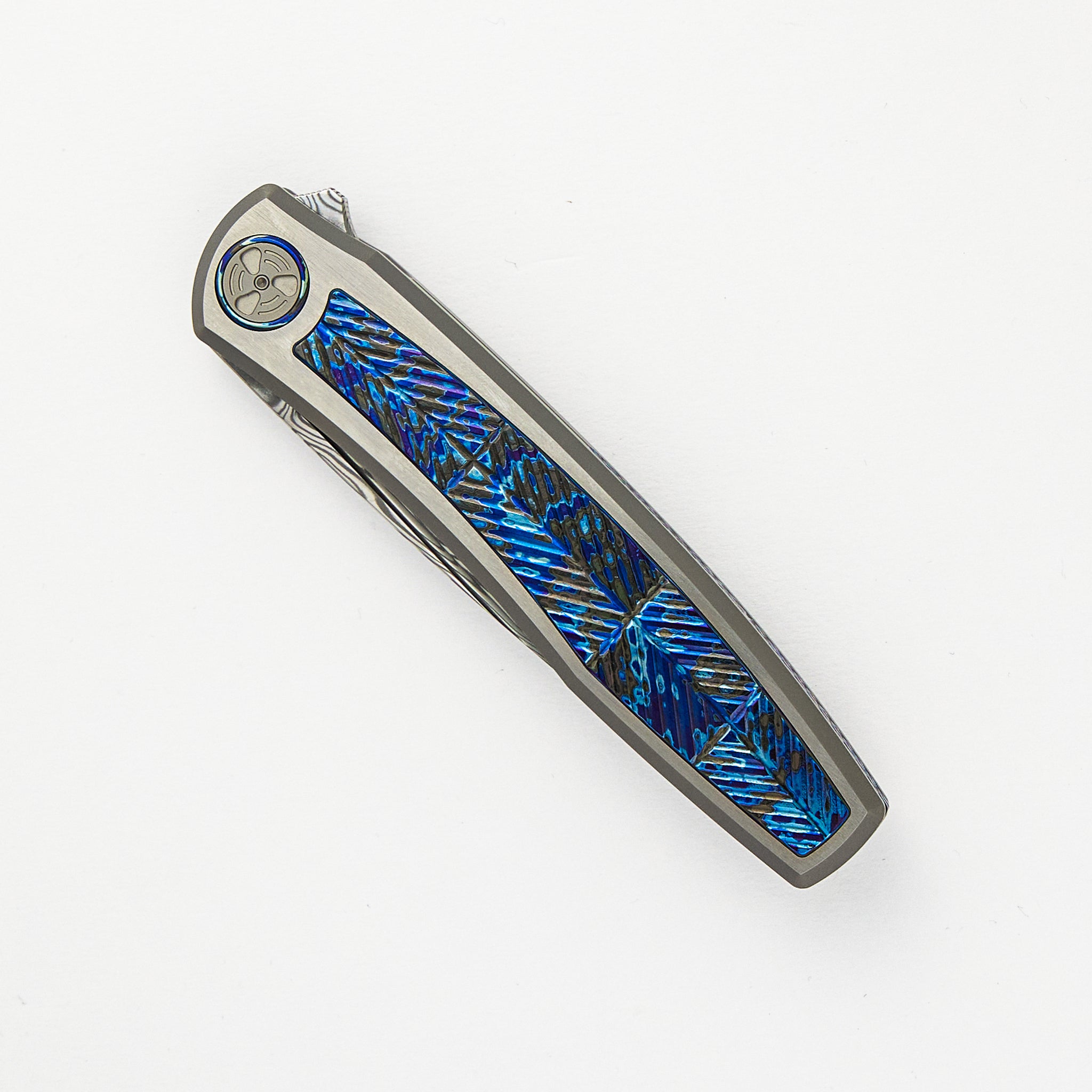 Gorizont - Mach 3 - Damasteel Blade - Titanium/DarkTi Handle (AG Knives Design)