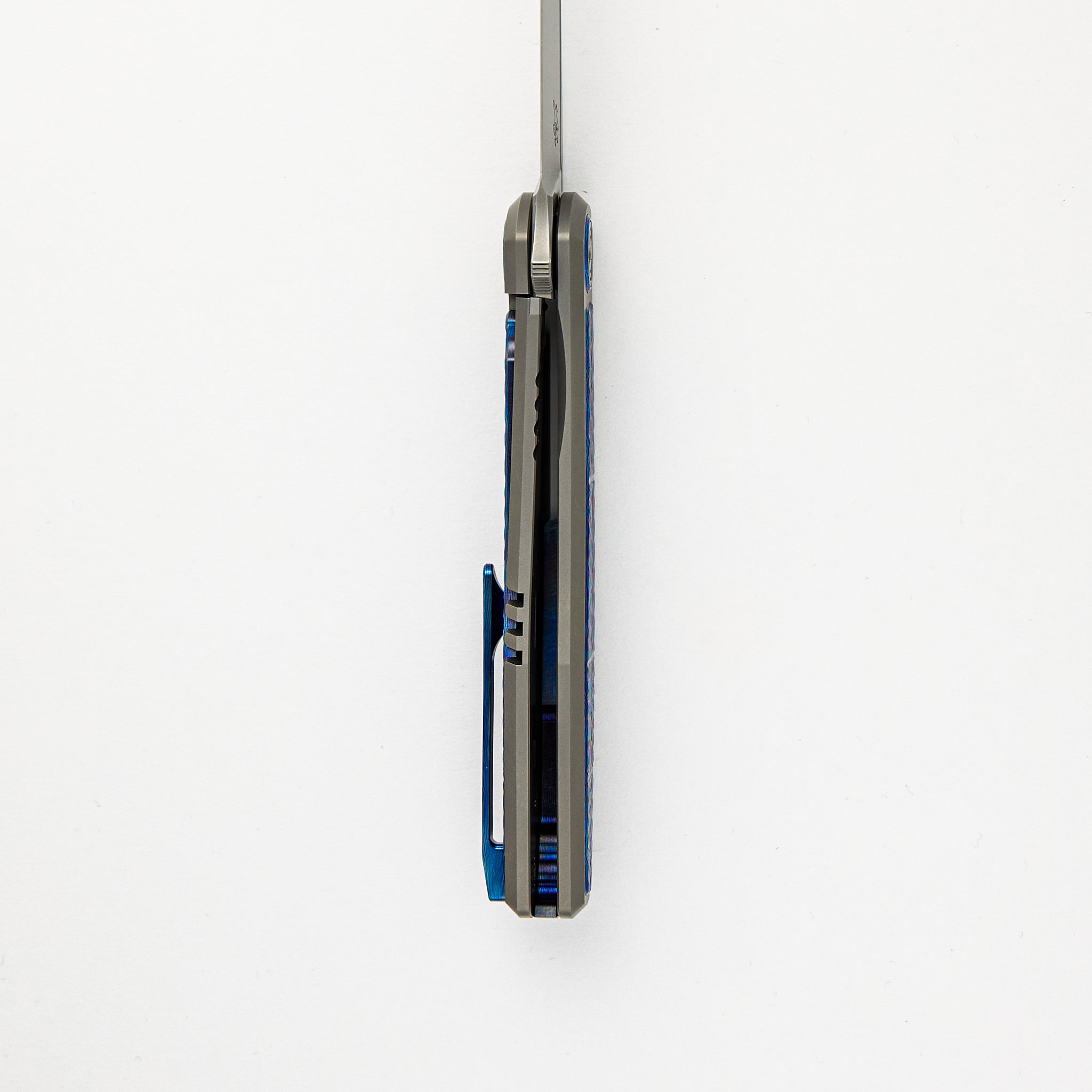 Gorizont - Mach 3 - Frosted Satin M390 Blade - Titanium/Layered Titanium Handle (AG Knives Design)