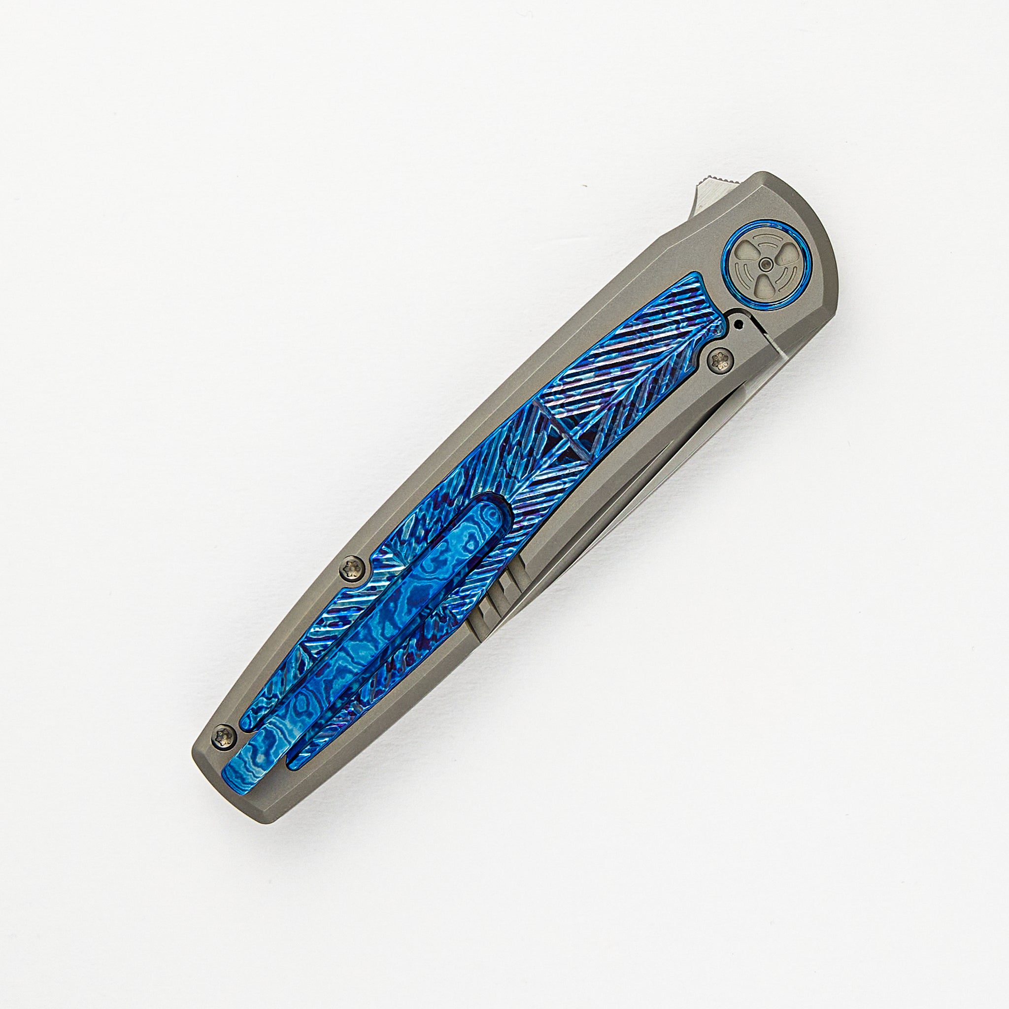 Gorizont - Mach 3 - Frosted Satin M390 Blade - Titanium/Layered Titanium Handle (AG Knives Design)