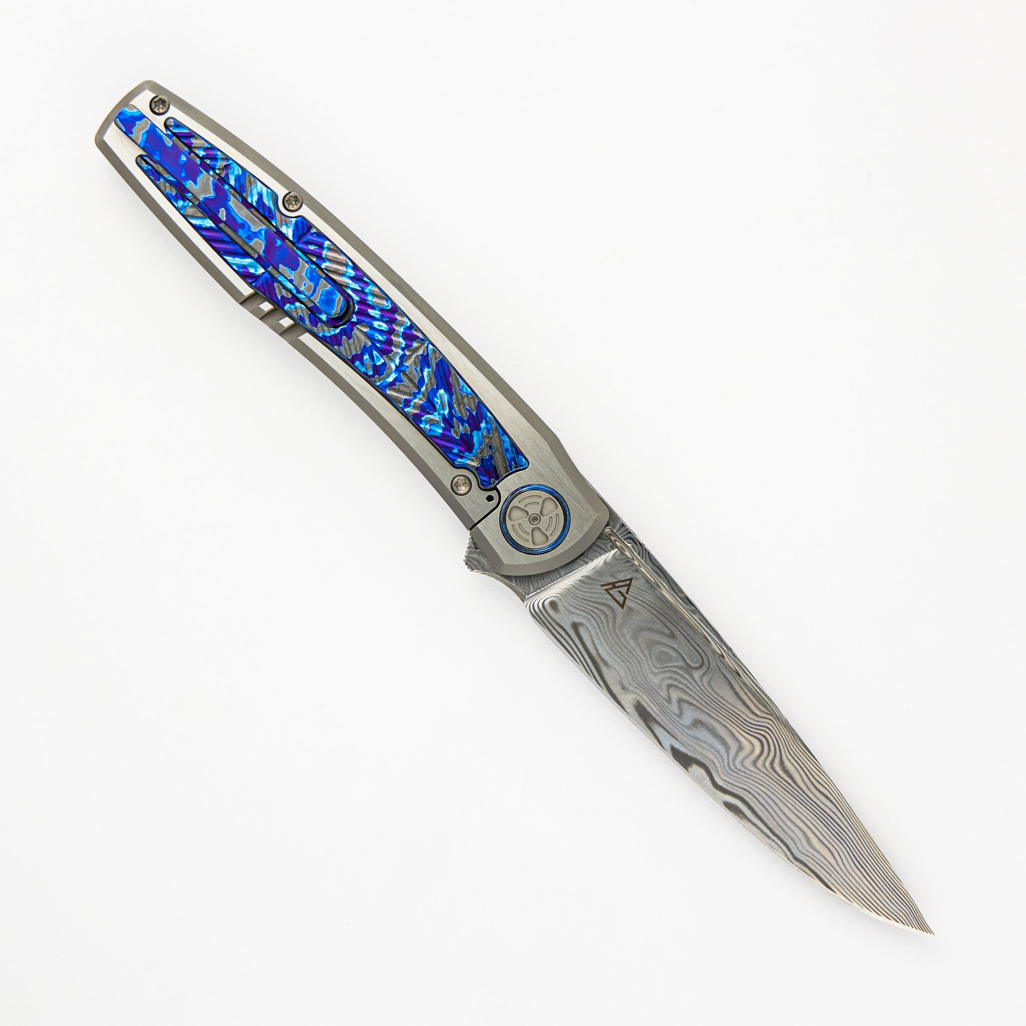 Gorizont - Mach 3 - Damasteel Blade - Titanium/DarkTi Handle (AG Knives Design)