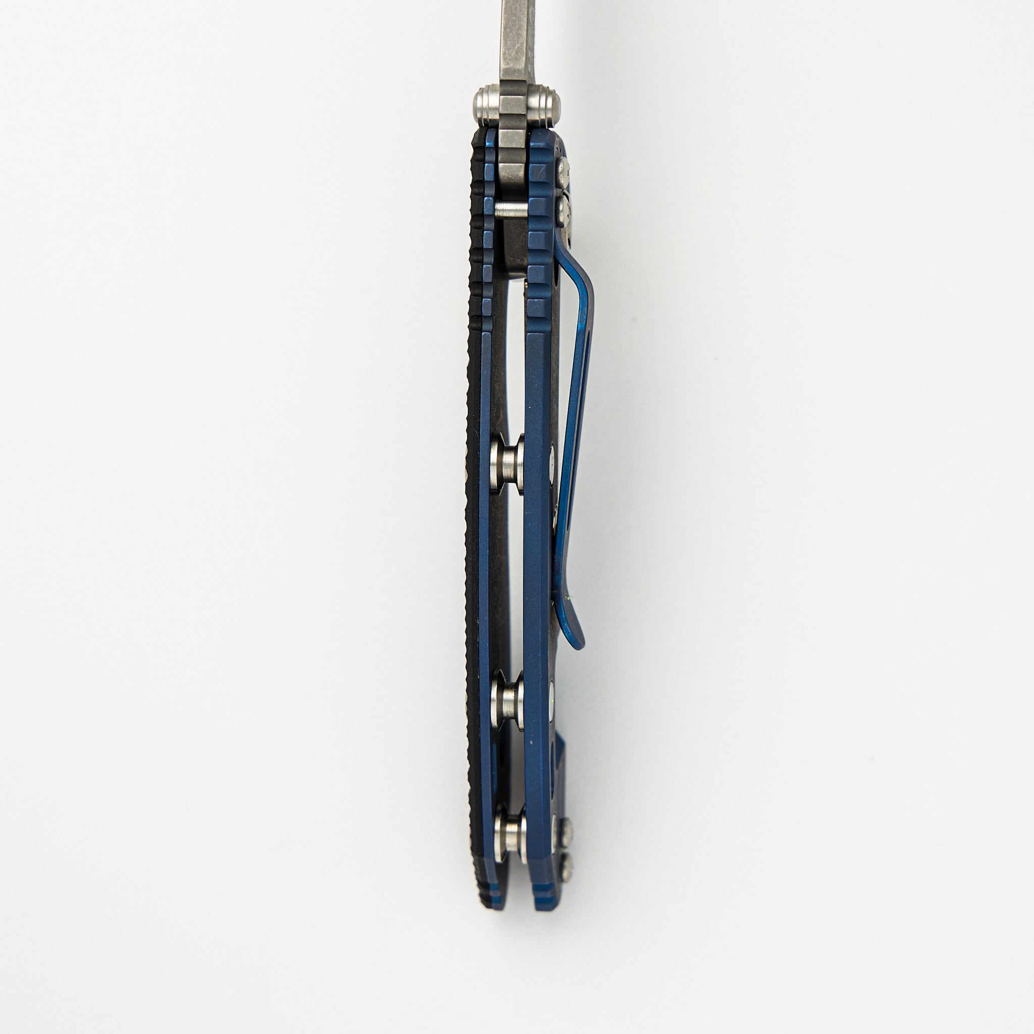 XM-18 3.0" - S45VN Harpoon Tanto - Tri-Way - Battle Blue - Black G10