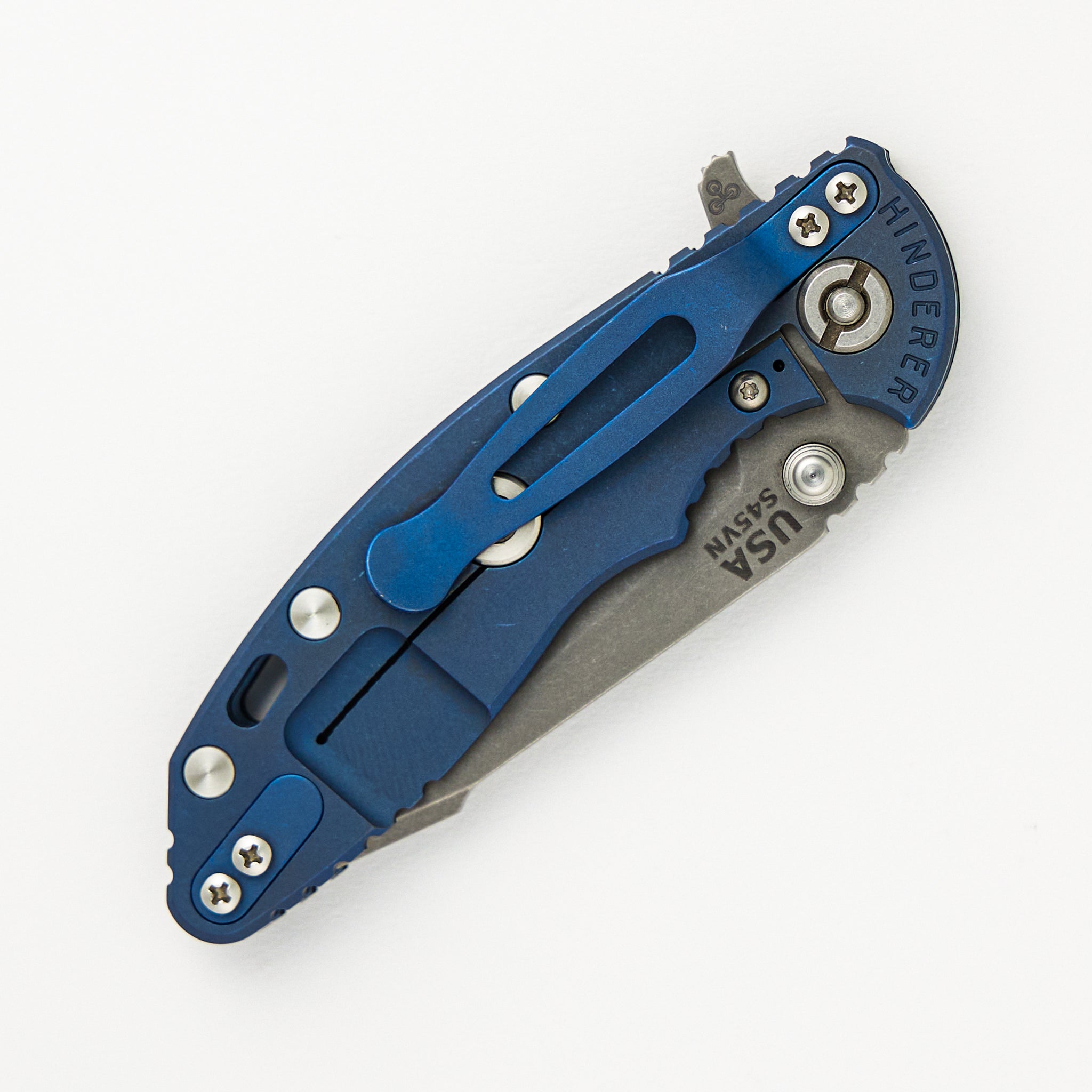 XM-18 3.0" - S45VN Harpoon Tanto - Tri-Way - Battle Blue - Black G10