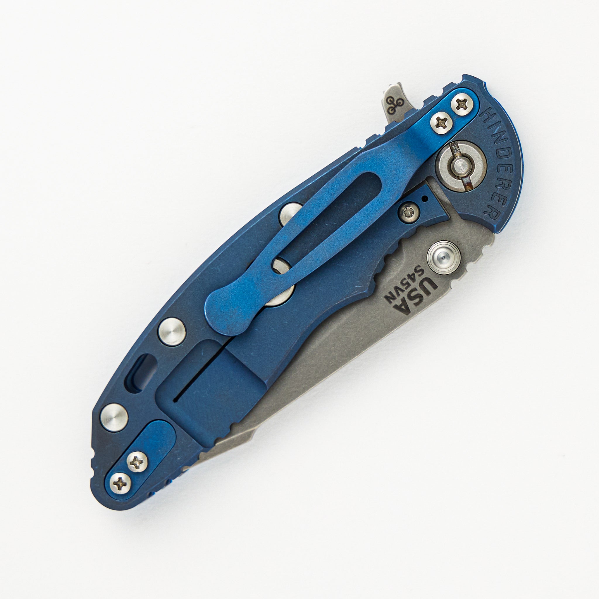 XM-18 3.0" S45VN Harpoon Tanto Tri-Way Battle Blue - Blue G10