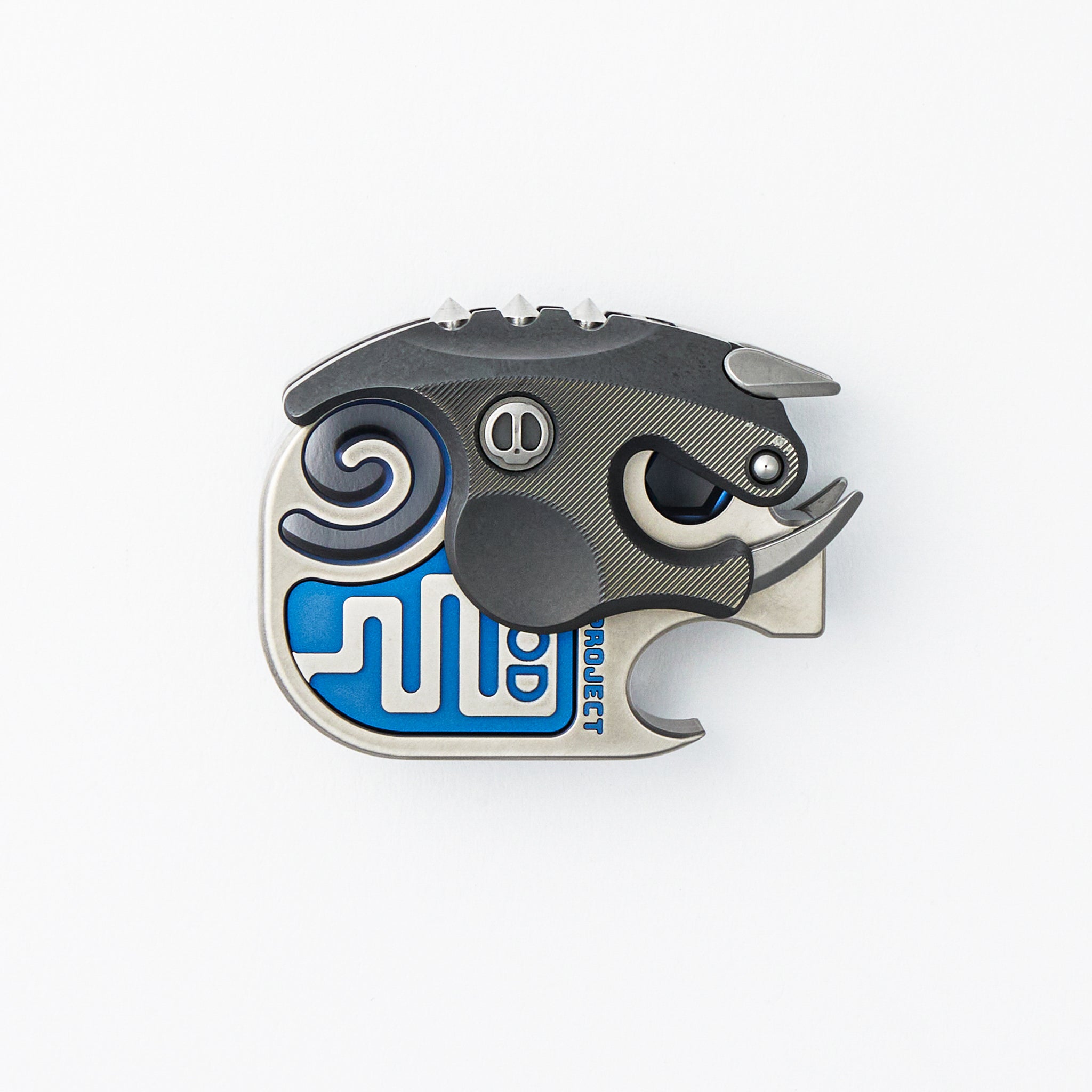 The HateDust Project Armored Boar Bottle Opener - EDC House Series - Titanium/Zirconium