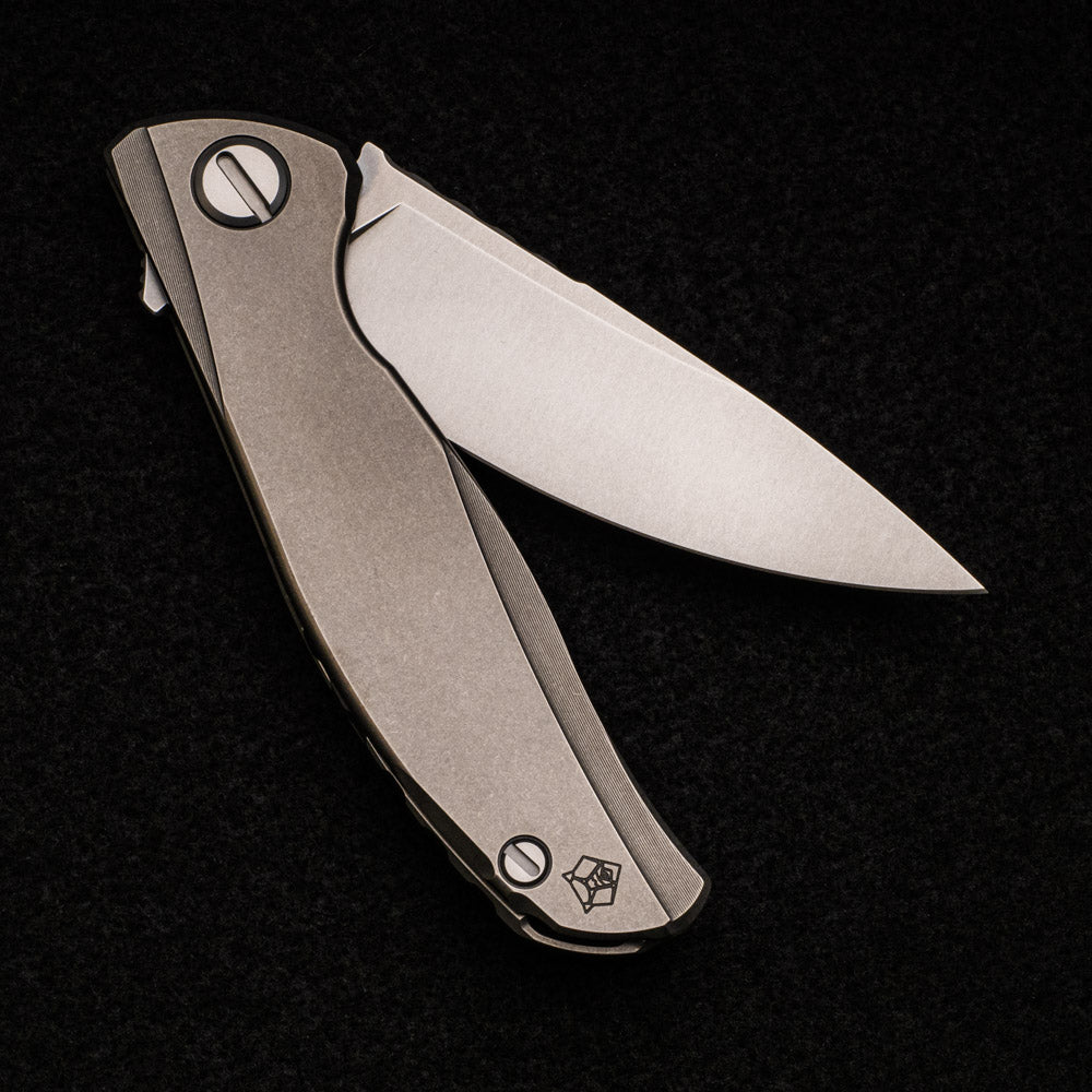 SHIROGOROV F95 ZERO LEFTY- M390 BLADE - TITANIUM HANDLE - MRBS