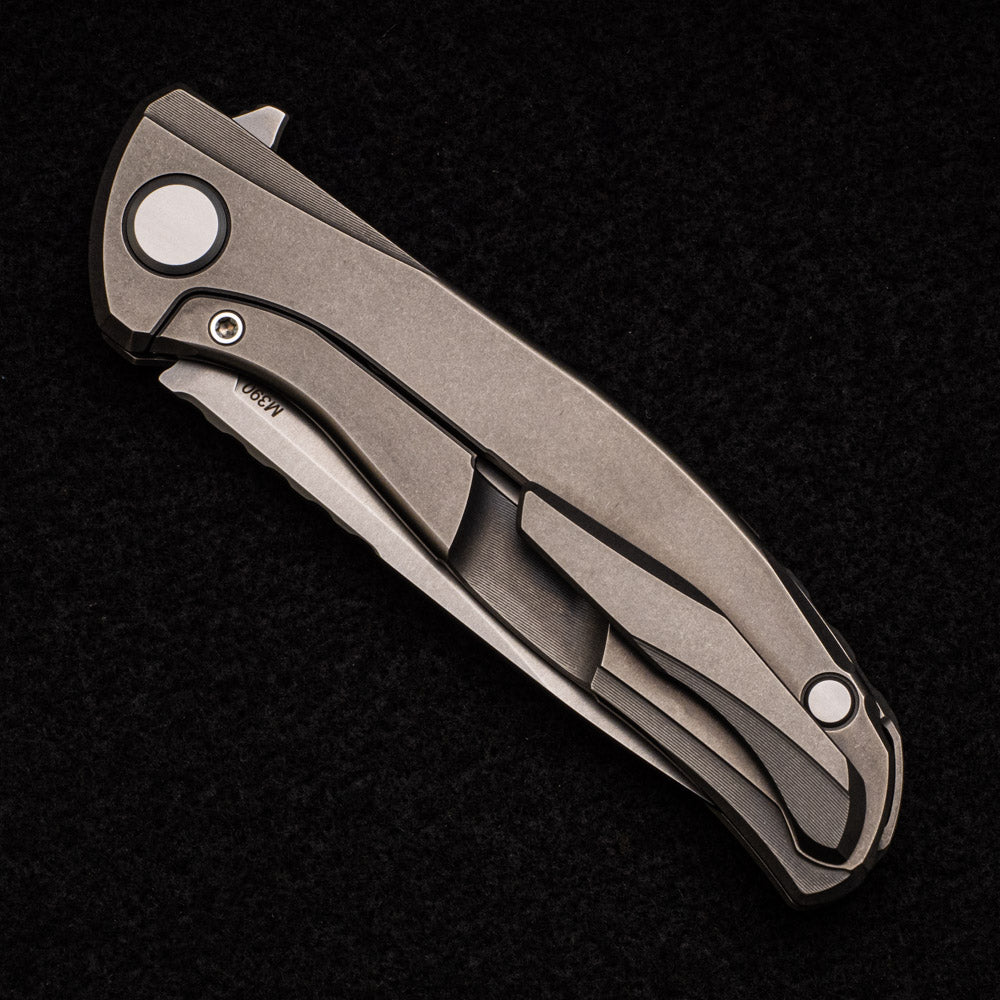 SHIROGOROV F95 ZERO LEFTY- M390 BLADE - TITANIUM HANDLE - MRBS