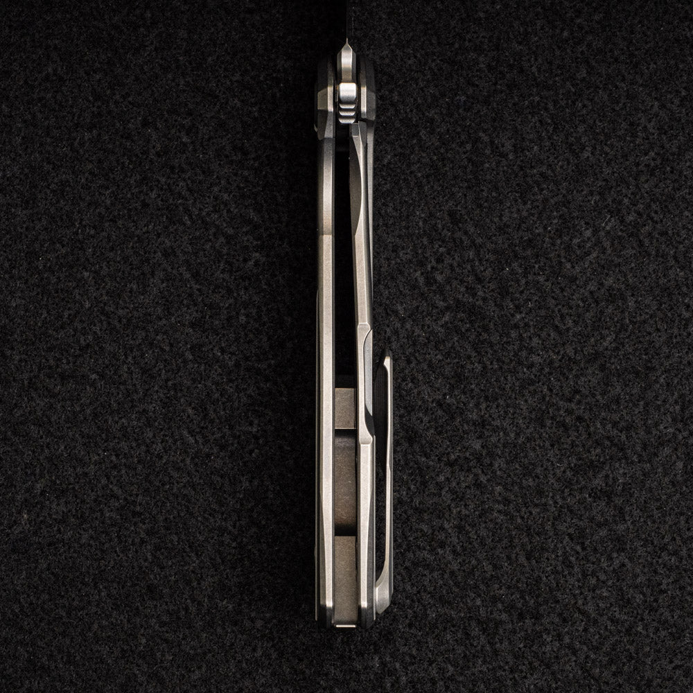 SHIROGOROV F95 ZERO LEFTY- M390 BLADE - TITANIUM HANDLE - MRBS