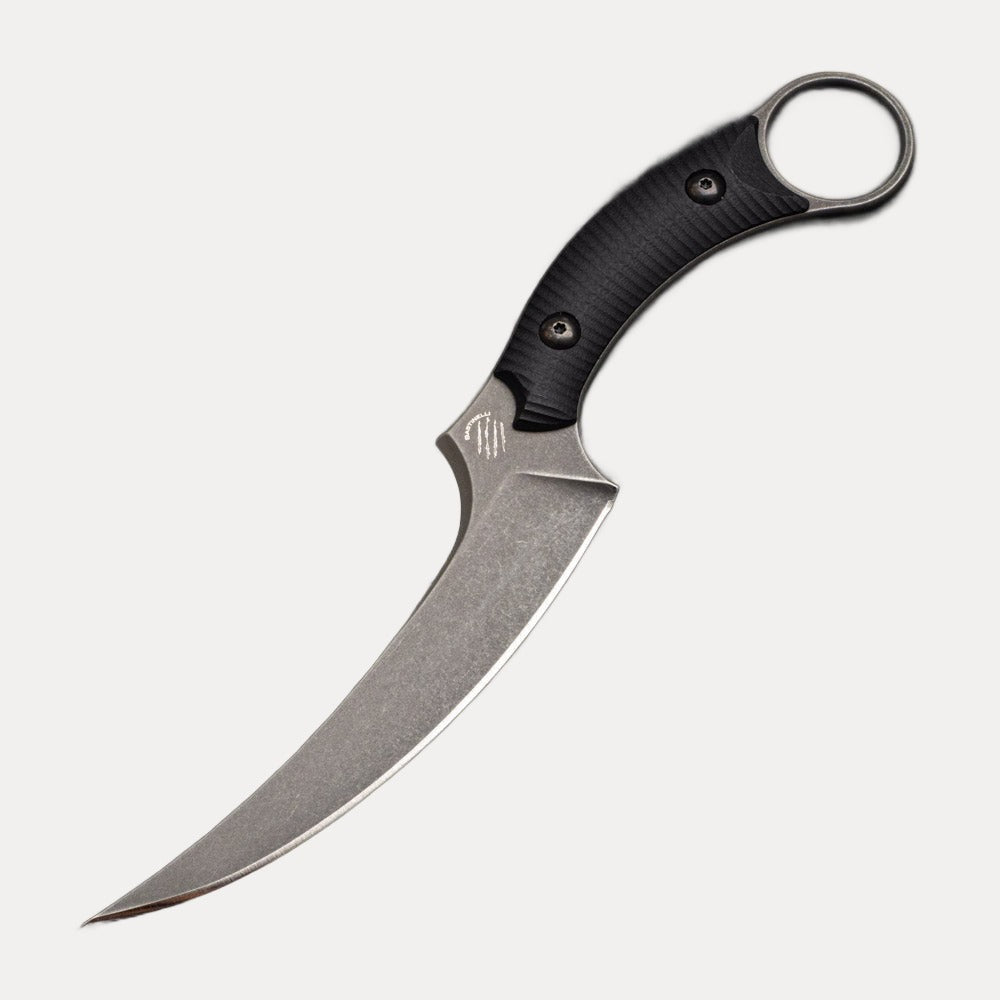 BASTINELLI CREATIONS MAKO – DARK STONEWASH – BLACK G10 HANDLE