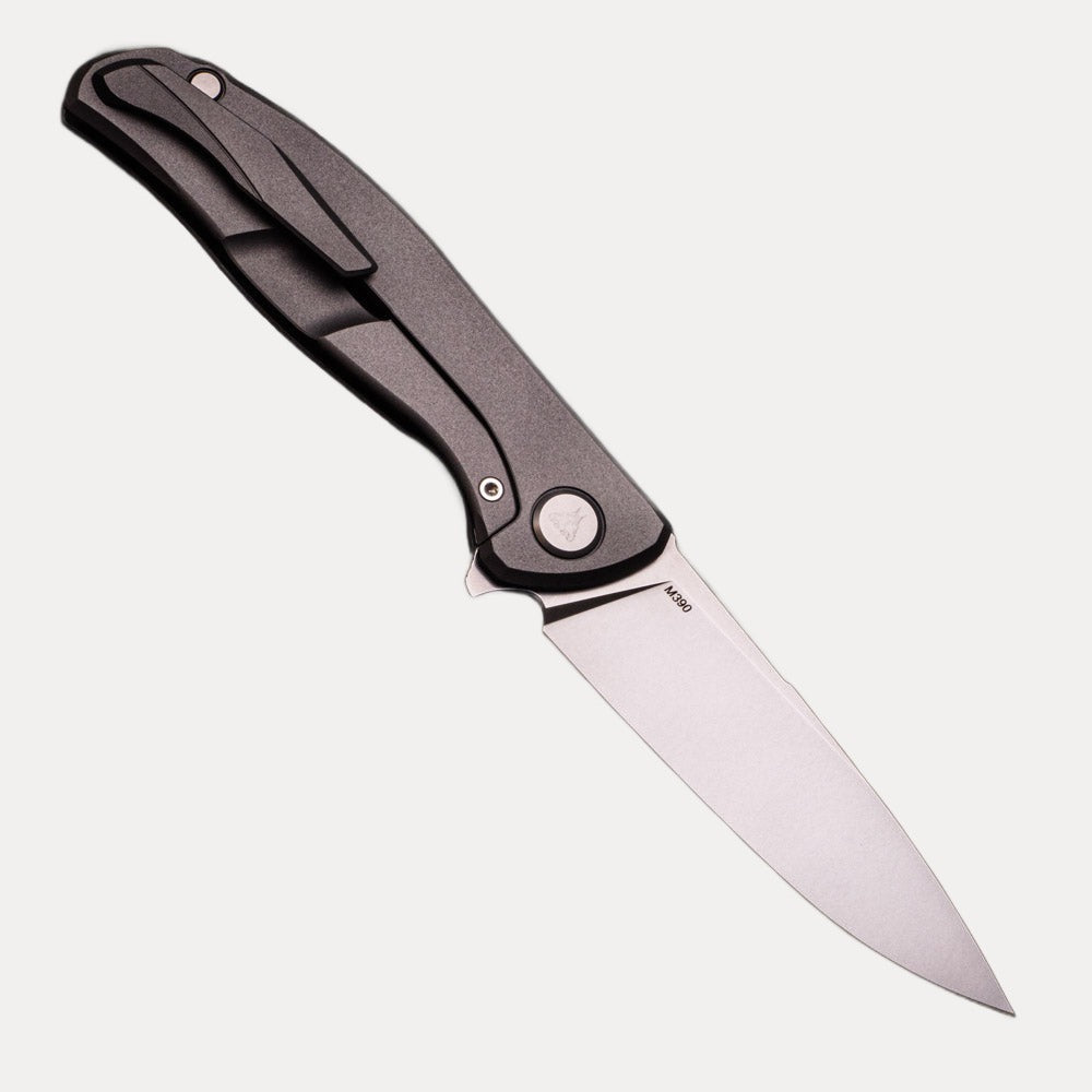 SHIROGOROV KNIVES - WR BLADEWORKS “HYDRONIAN” F95 FLIPPER – M390 BLADE – TITANIUM HANDLE – MRBS