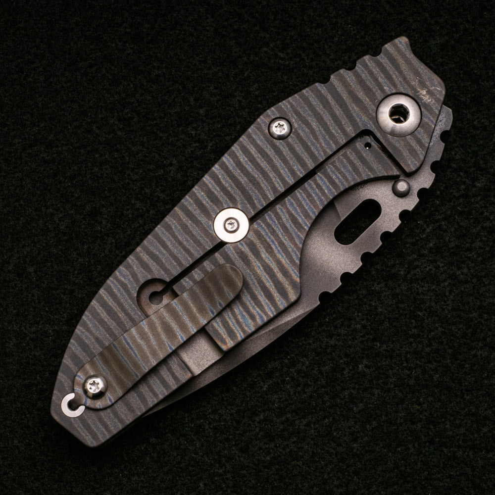 Strider Knives J2 - Flamed Titanium Handle - Tiger Stripe CPM 154 Blade