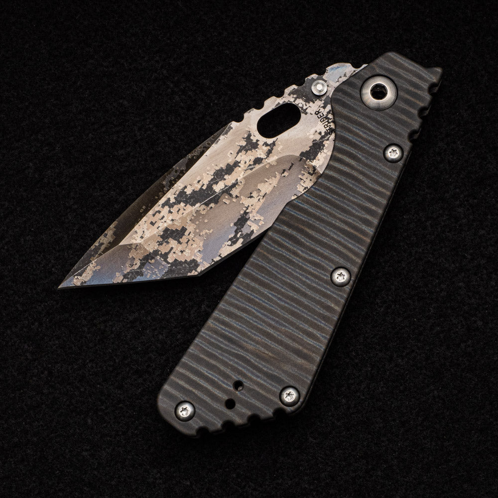 Strider Knives SMF XL - Flamed Titanium Handle - Digi Camo D2 Blade
