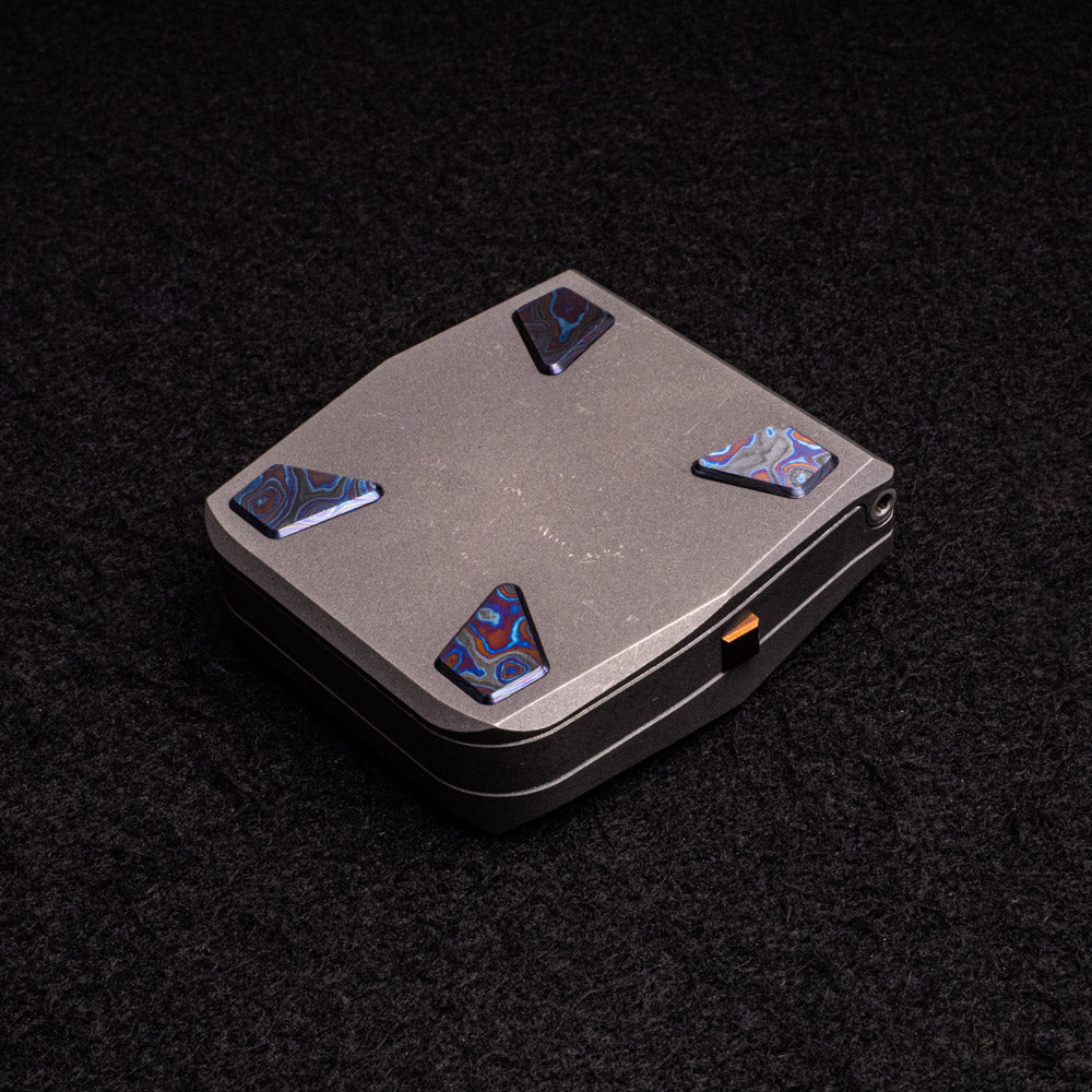 Rexford Knives - Recon 1 UB1 – Dark Stonewash – Black Timascus Inlays