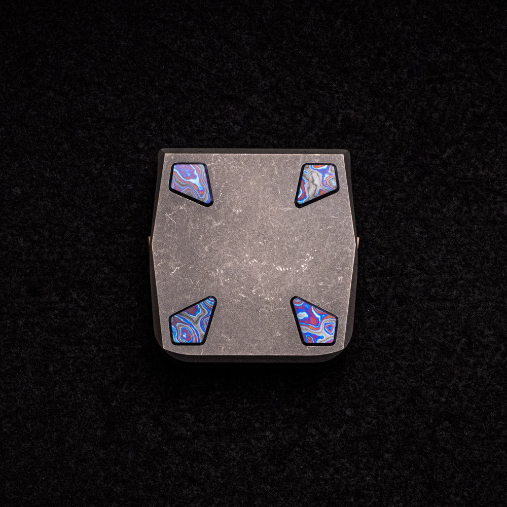 Rexford Knives - Recon 1 UB1 – Dark Stonewash – Black Timascus Inlays