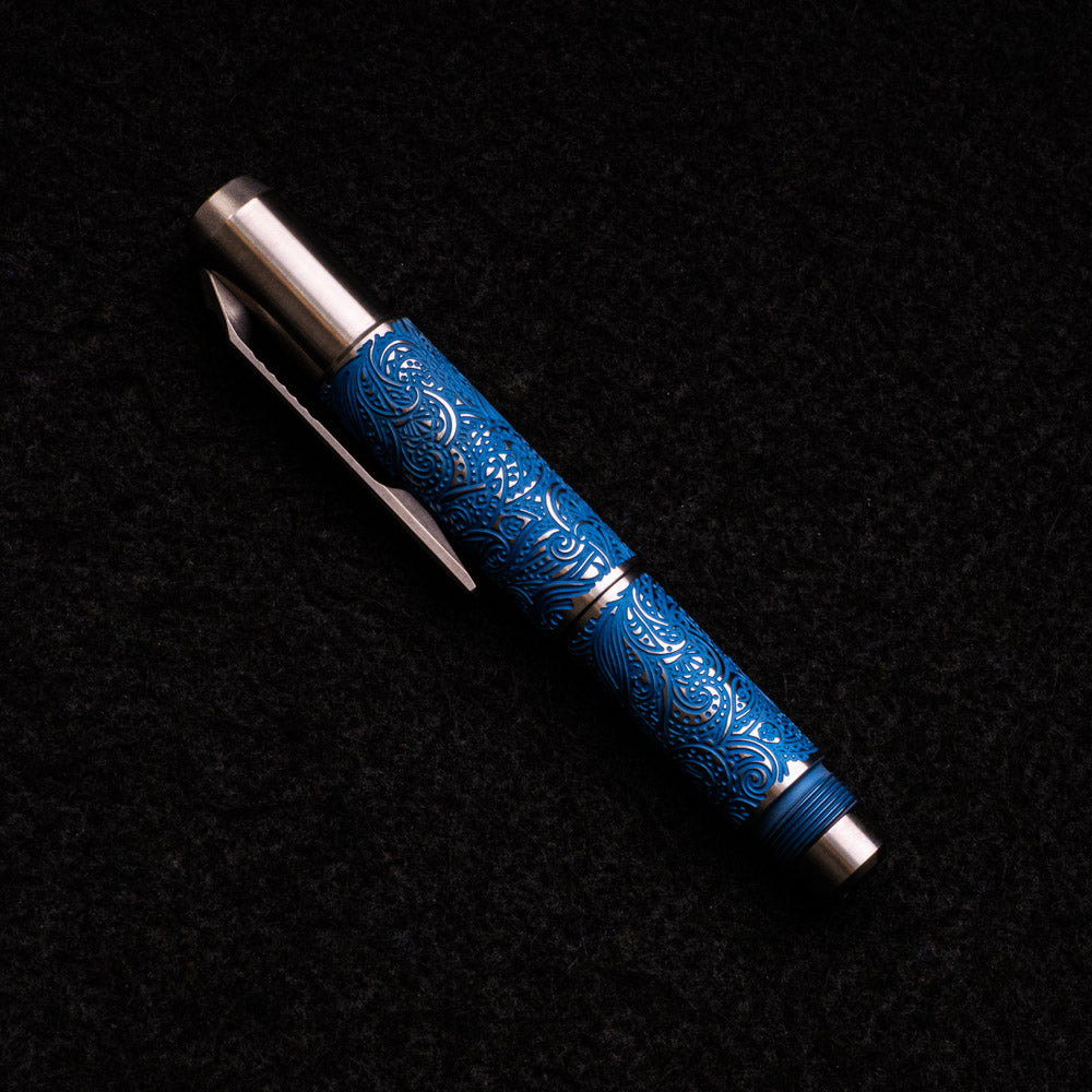 SHIROGOROV - TI2 DESIGN TITANIUM PIVOT TOOL PEN – PAISLEY ENGRAVED