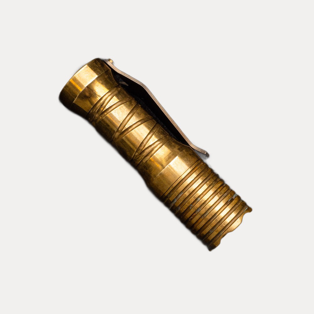 Deadwood Customs Brass Huckleberry Flashlight