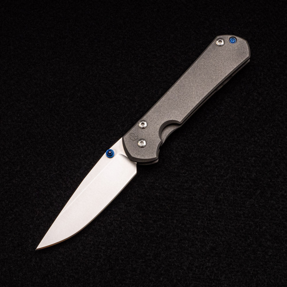 CHRIS REEVE SMALL SEBENZA 31 W- LYNCH CLIP - BLUE SINGLE THUMB LUG - S45VN BLADE