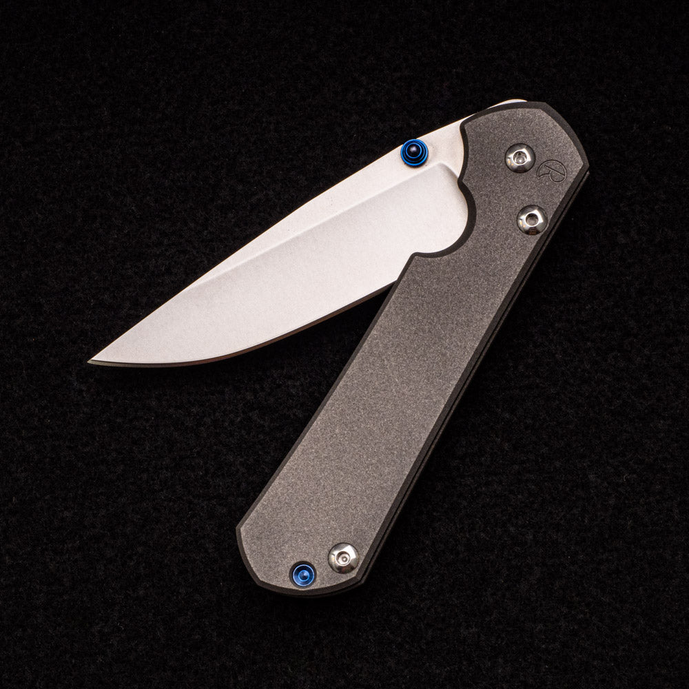 CHRIS REEVE SMALL SEBENZA 31 W- LYNCH CLIP - BLUE SINGLE THUMB LUG - S45VN BLADE