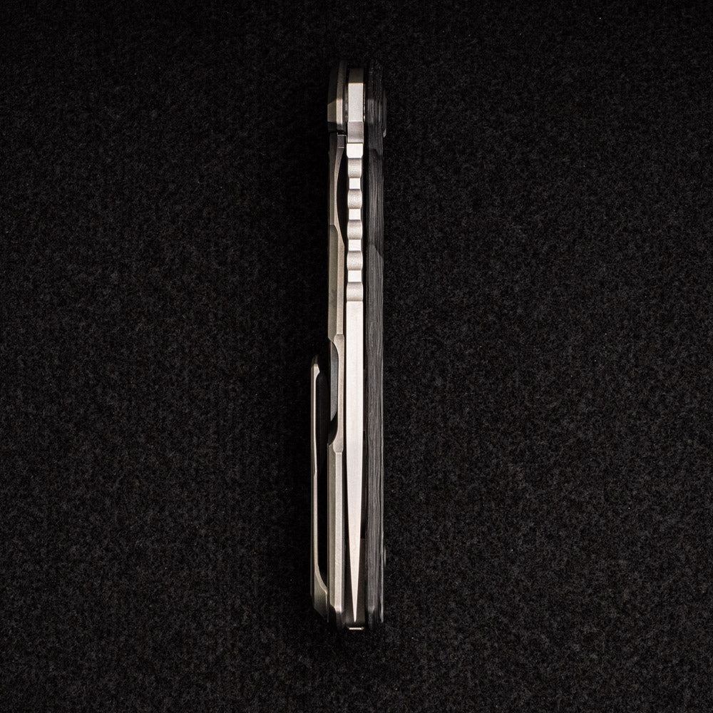 SHIROGOROV HATI GEN 3 – M390 BLADE – MARBLE CARBON FIBER – MRBS