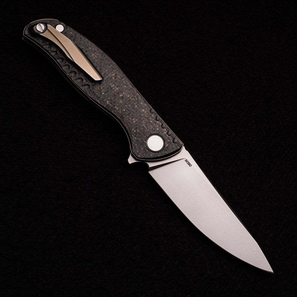 SHIROGOROV F3 NS – M390 Blade – Bronze Carbon Fiber Handle – MRBS