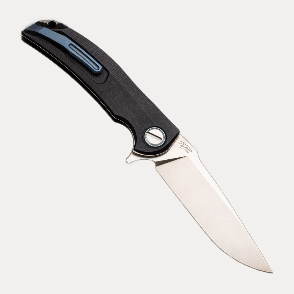 SHIROGOROV "LIMITED EDITION" RJ MARTIN DESIGN SOFT OVERKILL - M398 BLADE - BLACK CANVAS MICARTA HANDLE - RBS