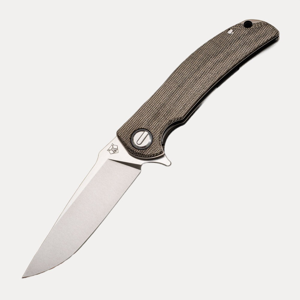 SHIROGOROV "LIMITED EDITION" RJ MARTIN DESIGN SOFT OVERKILL - M398 BLADE - GREEN CANVAS MICARTA HANDLE - RBS