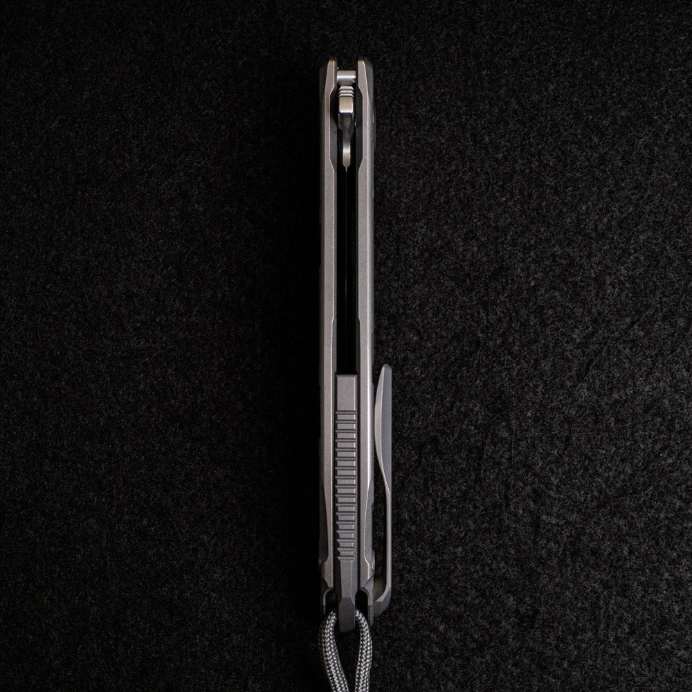 Shirogorov F95 T Pattern Gen 4 – Blade Show Edition – Grey-Yellow Ano Titanium Handle – M390 Blade – MRBS