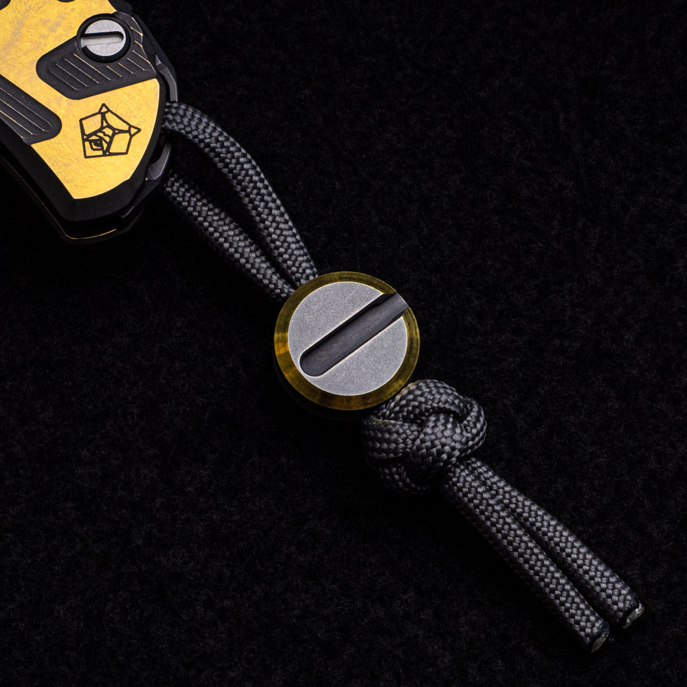 Shirogorov F95 T Pattern Gen 4 – Blade Show Edition – Grey-Yellow Ano Titanium Handle – M390 Blade – MRBS