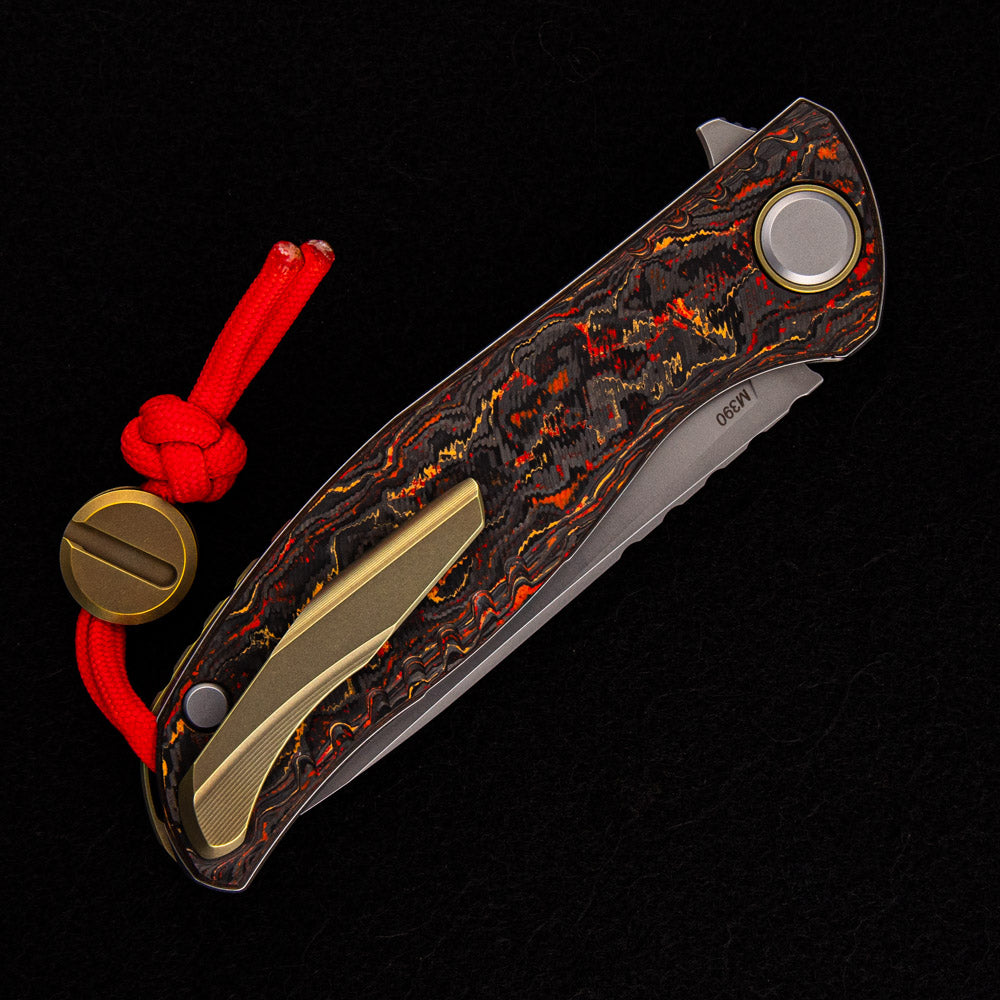 SHIROGOROV F3 IGNIS – SPECIAL EDITION – “PHOENIX WING” TECHNOCARBO HANDLE – M390 BLADE – MRBS