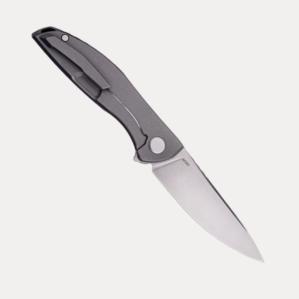 SHIROGOROV KNIVES - WR BLADEWORKS “HYDRONIAN” NEON – M390 BLADE – TITANIUM HANDLE – MRBS