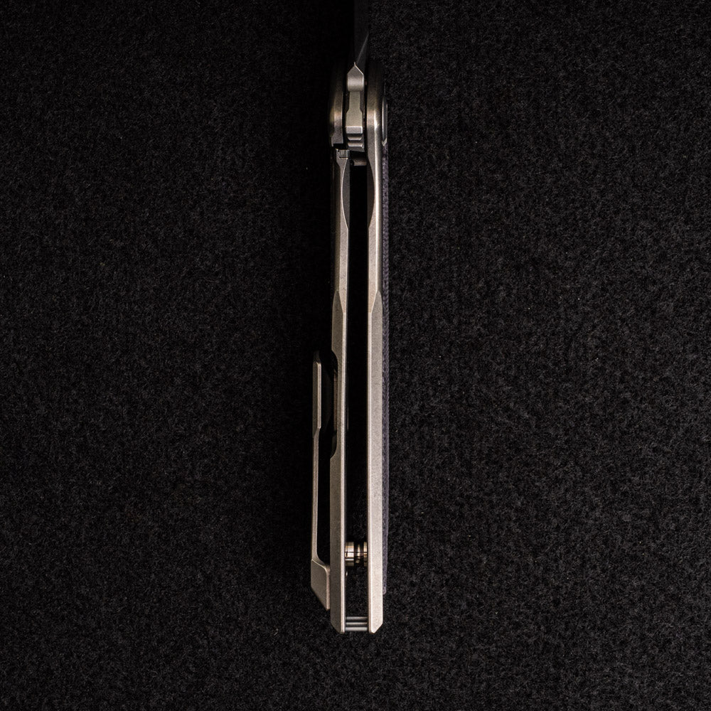 Shirogorov NeOn NL – ELMAX BLADE – TITANIUM HANDLE W- BLACK MICARTA INLAY – MRBS