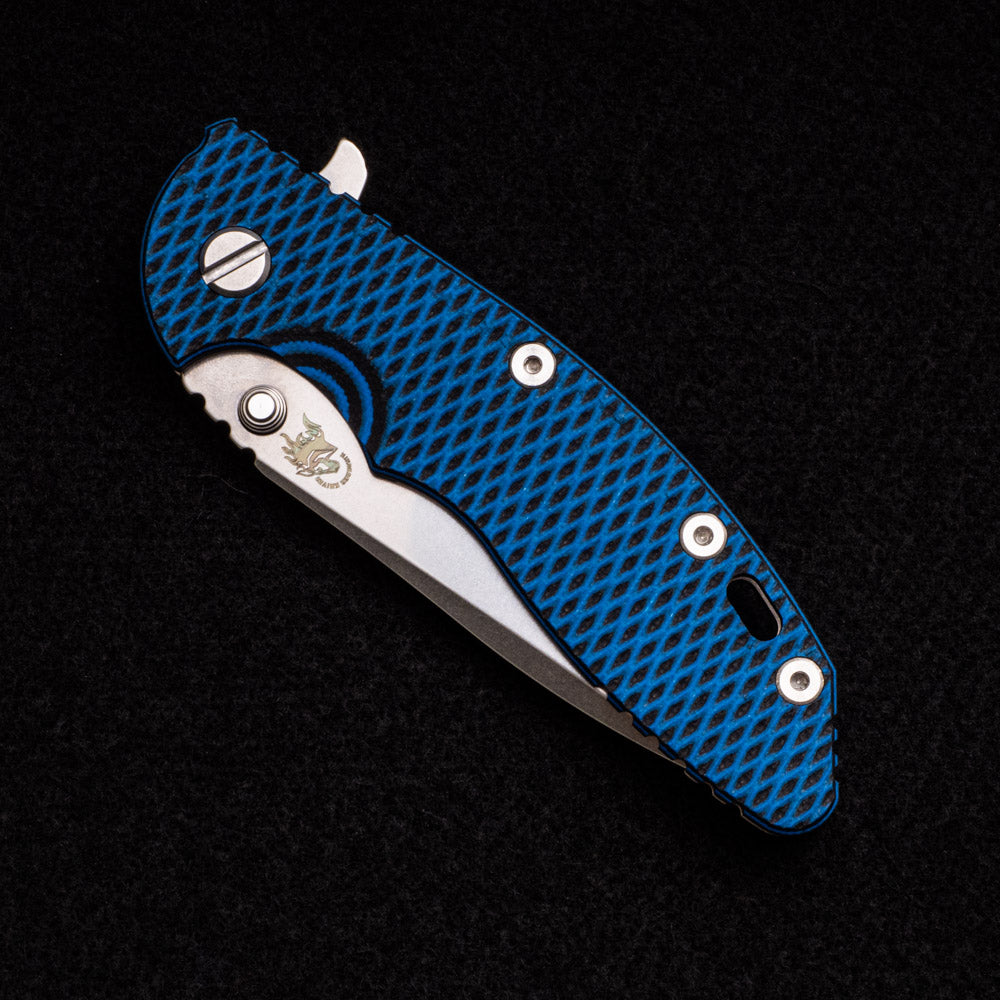Hinderer Knives XM-18 3.5″ – S45VN Spanto – Tri-Way – Stonewash – Blue-Black G10