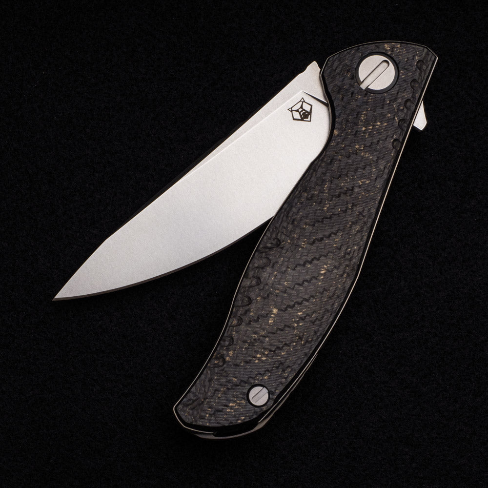 SHIROGOROV F3 NS – M390 Blade – Bronze Carbon Fiber Handle – MRBS