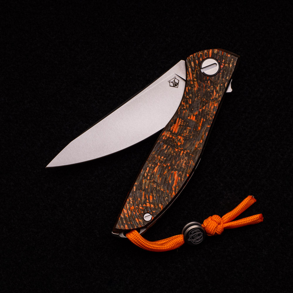 SHIROGOROV HATION ZERO – HALLOWEEN SPECIAL EDITION – M390 BLADE – ORANGE TECHNOCARBO – MRBS