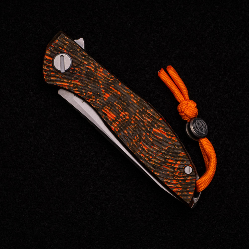 SHIROGOROV HATION ZERO – HALLOWEEN SPECIAL EDITION – M390 BLADE – ORANGE TECHNOCARBO – MRBS