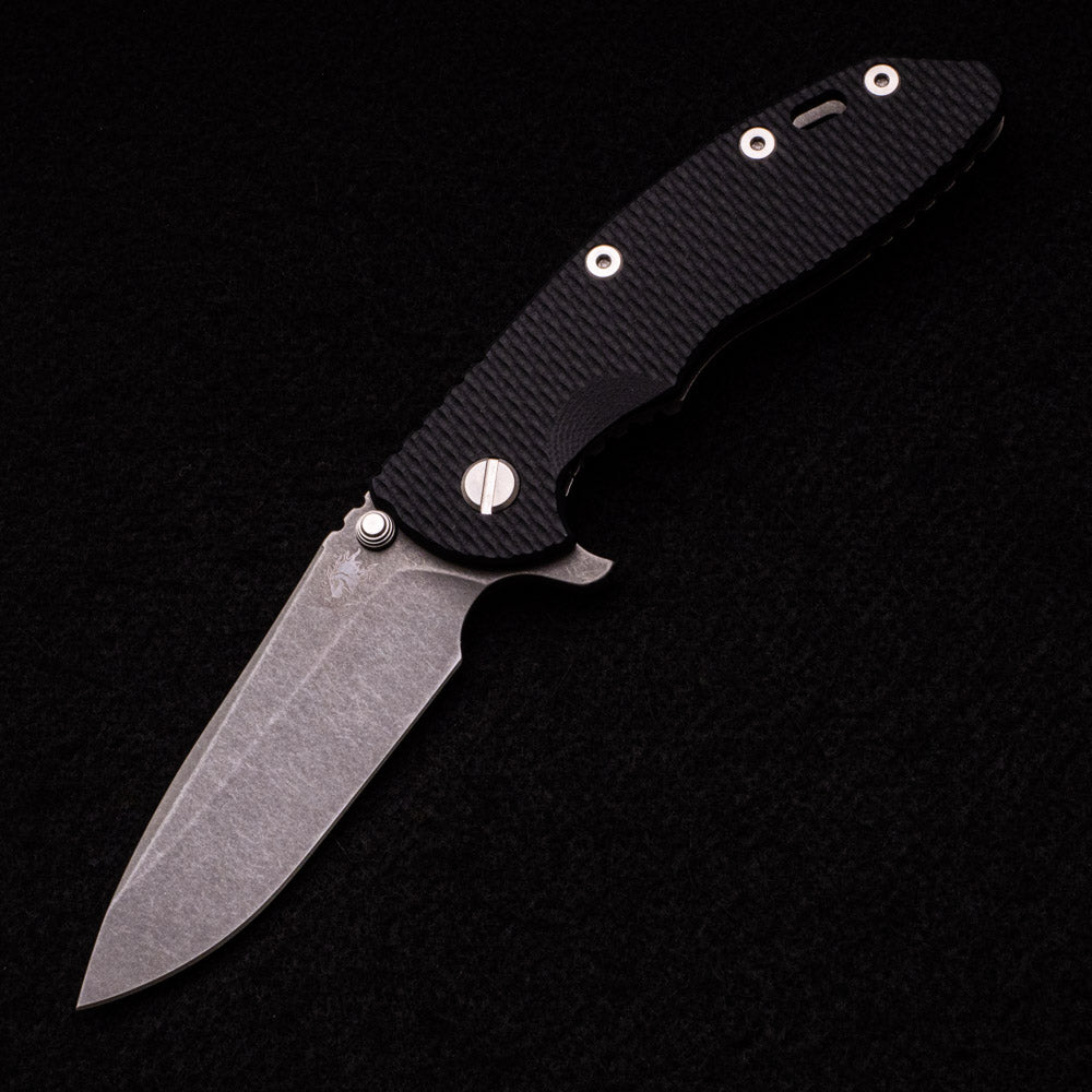 Hinderer Knives XM-18 3.5″ – S45VN Spearpoint – Tri-Way – Working Finish – Black G10