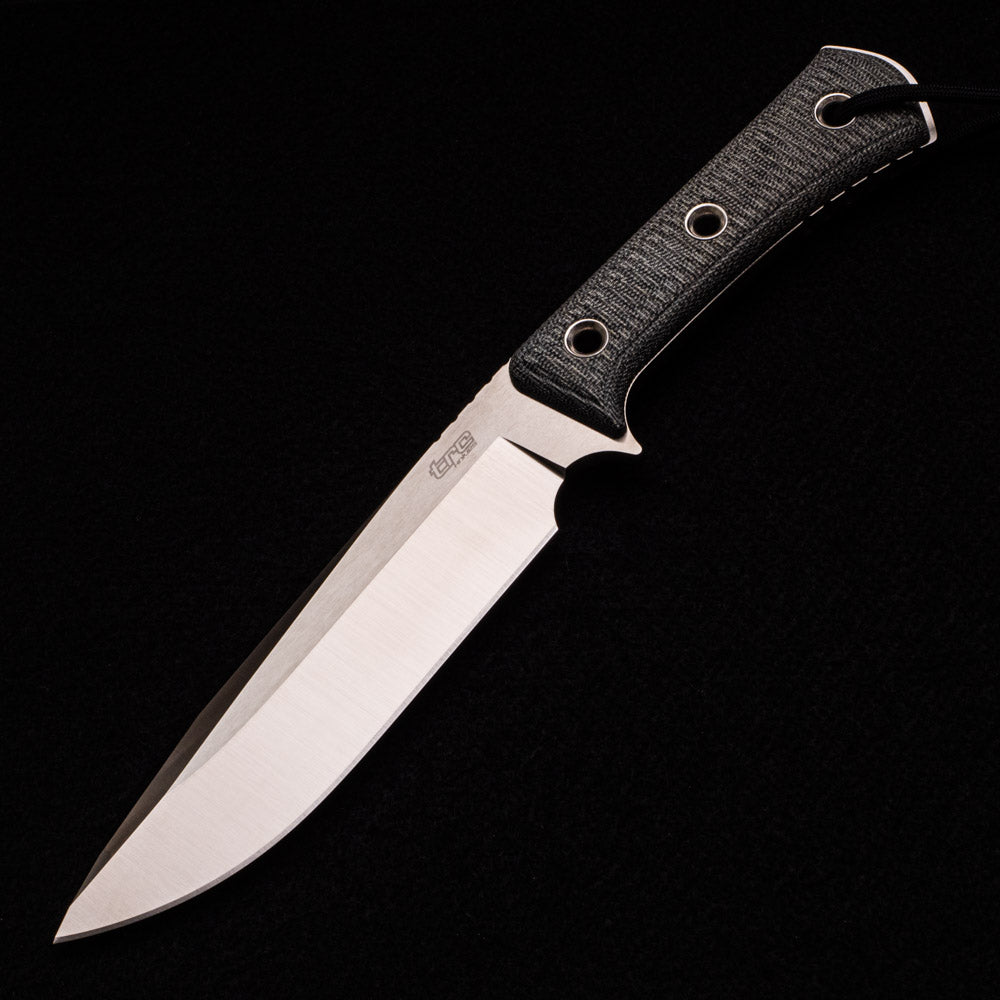 TRC Knives Apocalypse – Brown Canvas Micarta Handle – Elmax Blade
