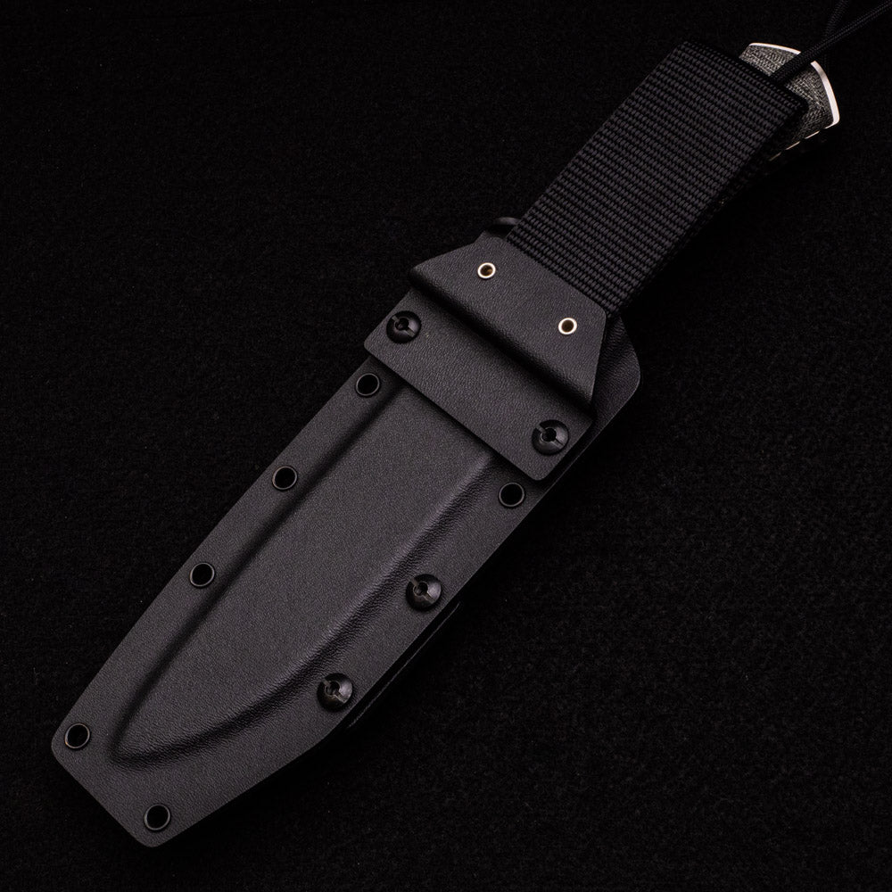 TRC Knives Apocalypse – Brown Canvas Micarta Handle – Elmax Blade