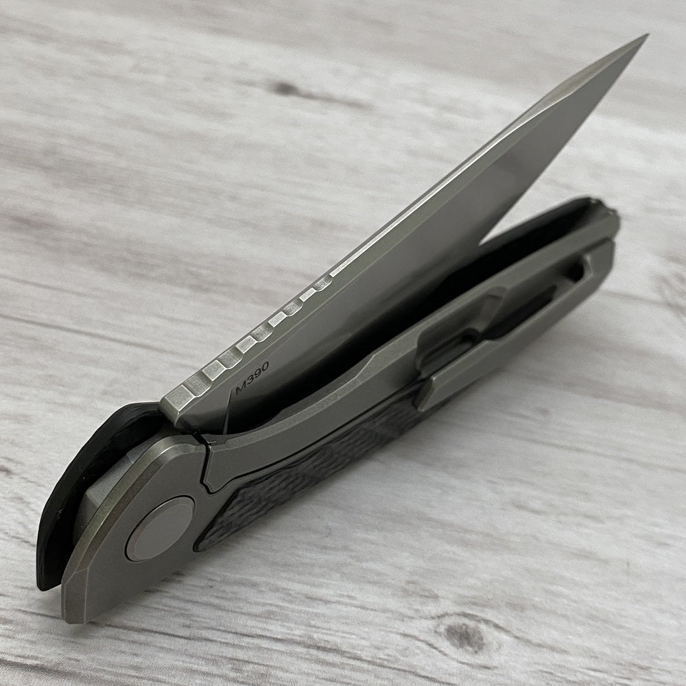 SHIROGOROV HATION ZERO - M390 BLADE - CARBON FIBER & TITANIUM HANDLE - MRBS