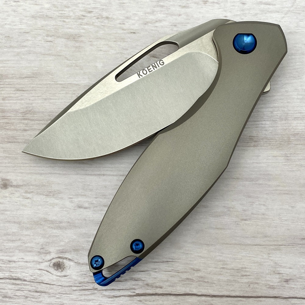 KOENIG KNIVES ARIUS - TITANIUM HANDLE - M390 BLADE
