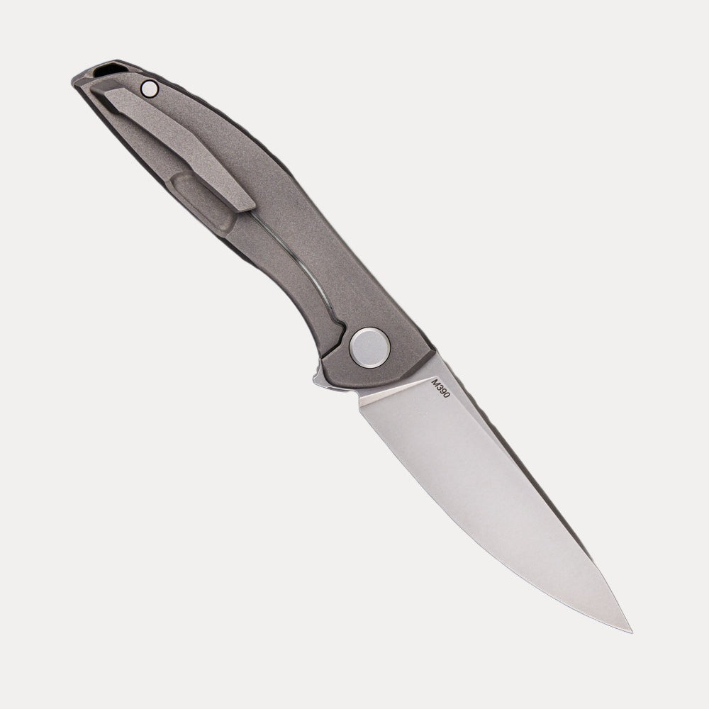 SHIROGOROV KNIVES / WR BLADEWORKS “HYDRONIAN” NEON – M390 BLADE – TITANIUM HANDLE – MRBS