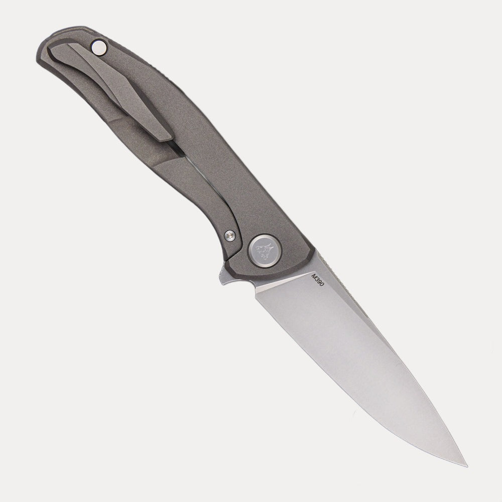 SHIROGOROV KNIVES / WR BLADEWORKS “HYDRONIAN” F95 FLIPPER – M390 BLADE – TITANIUM HANDLE – MRBS