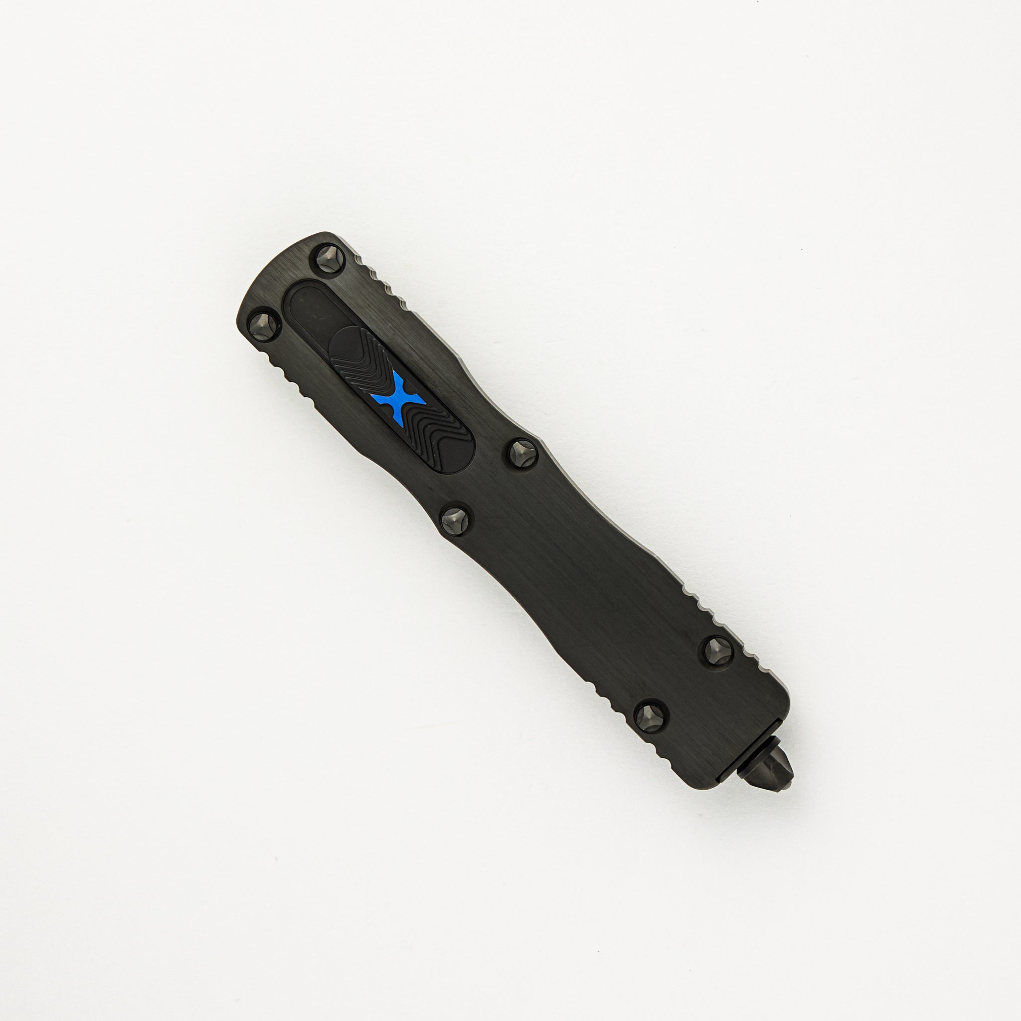 Marfione Custom Knives Dirac - D/E Blackwash Blade - Black Stainless Steel Handle