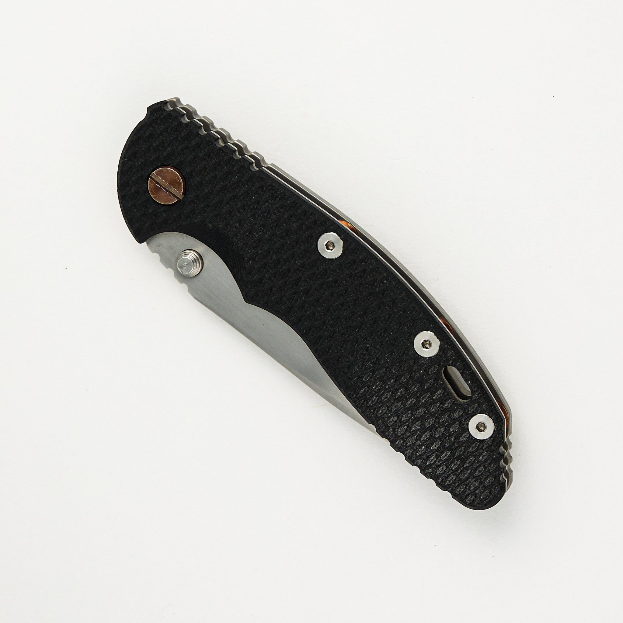 Custom XM-18 3.5" Gen 2 - Non Flipper - Spanto CTS-40CP Blade - Titanium/Black G10 Handle