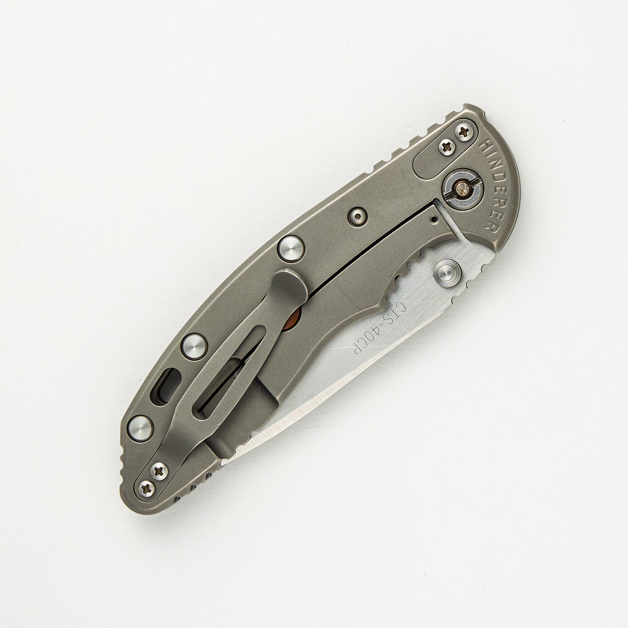 Custom XM-18 3.5" Gen 2 - Non Flipper - Spanto CTS-40CP Blade - Titanium/Black G10 Handle