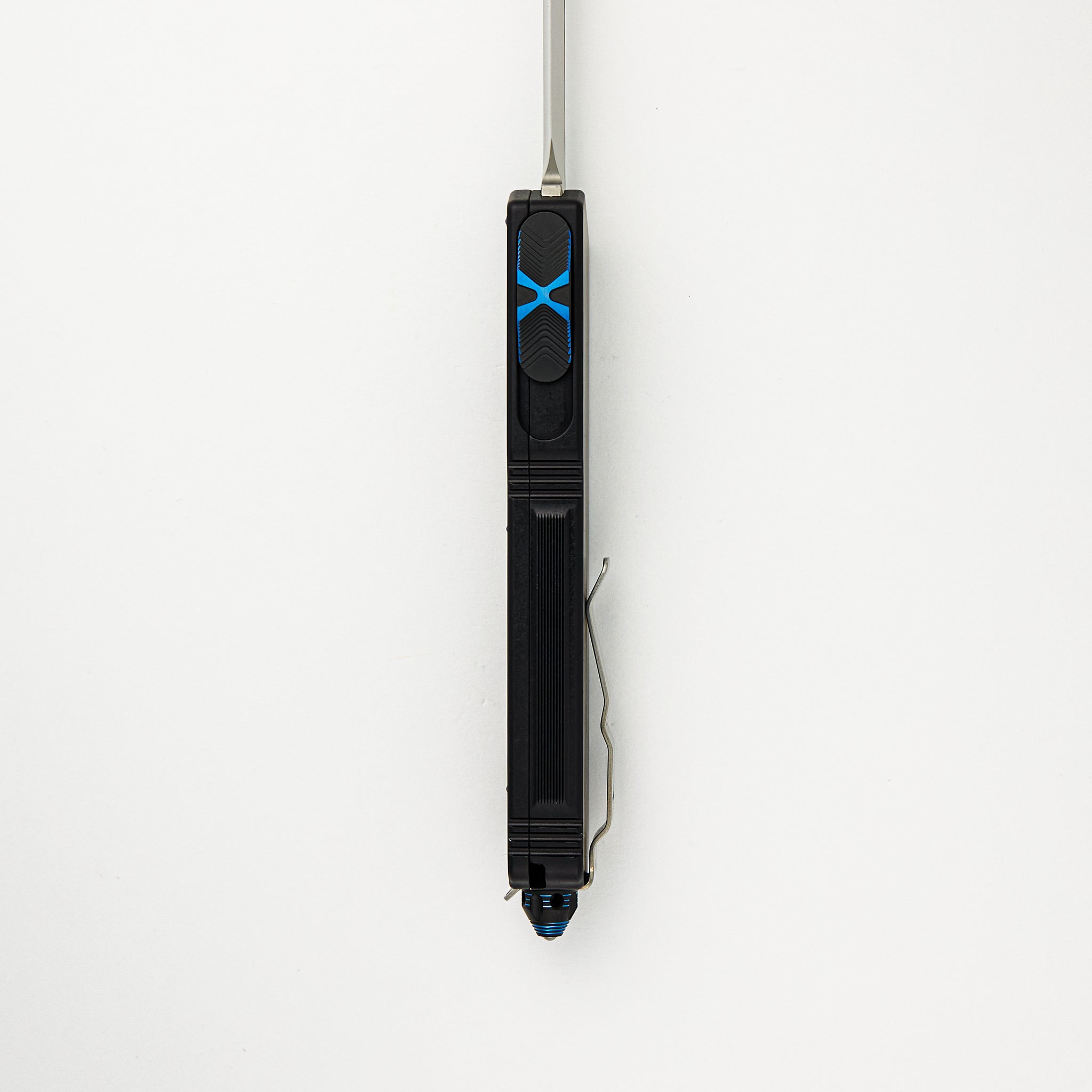 Marfione Custom Knives Scarab II - D/E Satin Finish Blade - Black Hefted Alloy Handle