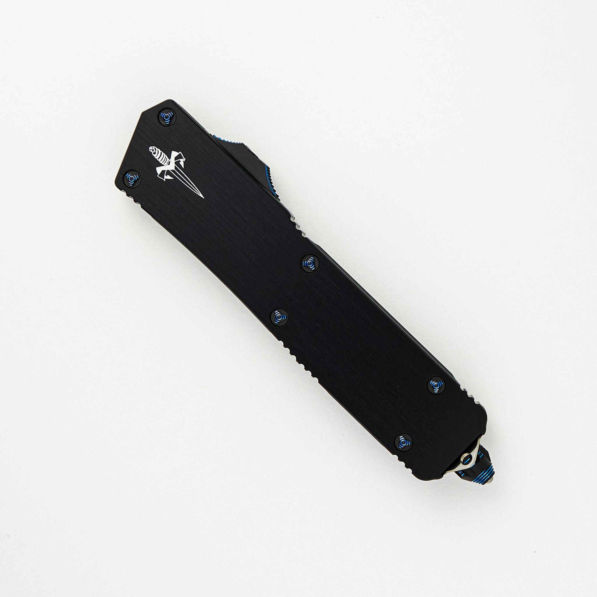 Marfione Custom Knives Scarab II - D/E Satin Finish Blade - Black Hefted Alloy Handle
